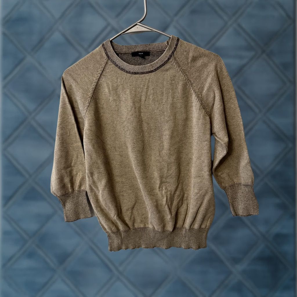 Gap GAP Sweater Ladies Size Large Brown Knit 3/4 Sleeve Lightweight Casual Size L / US 10 / IT 46 - 1 Thumbnail