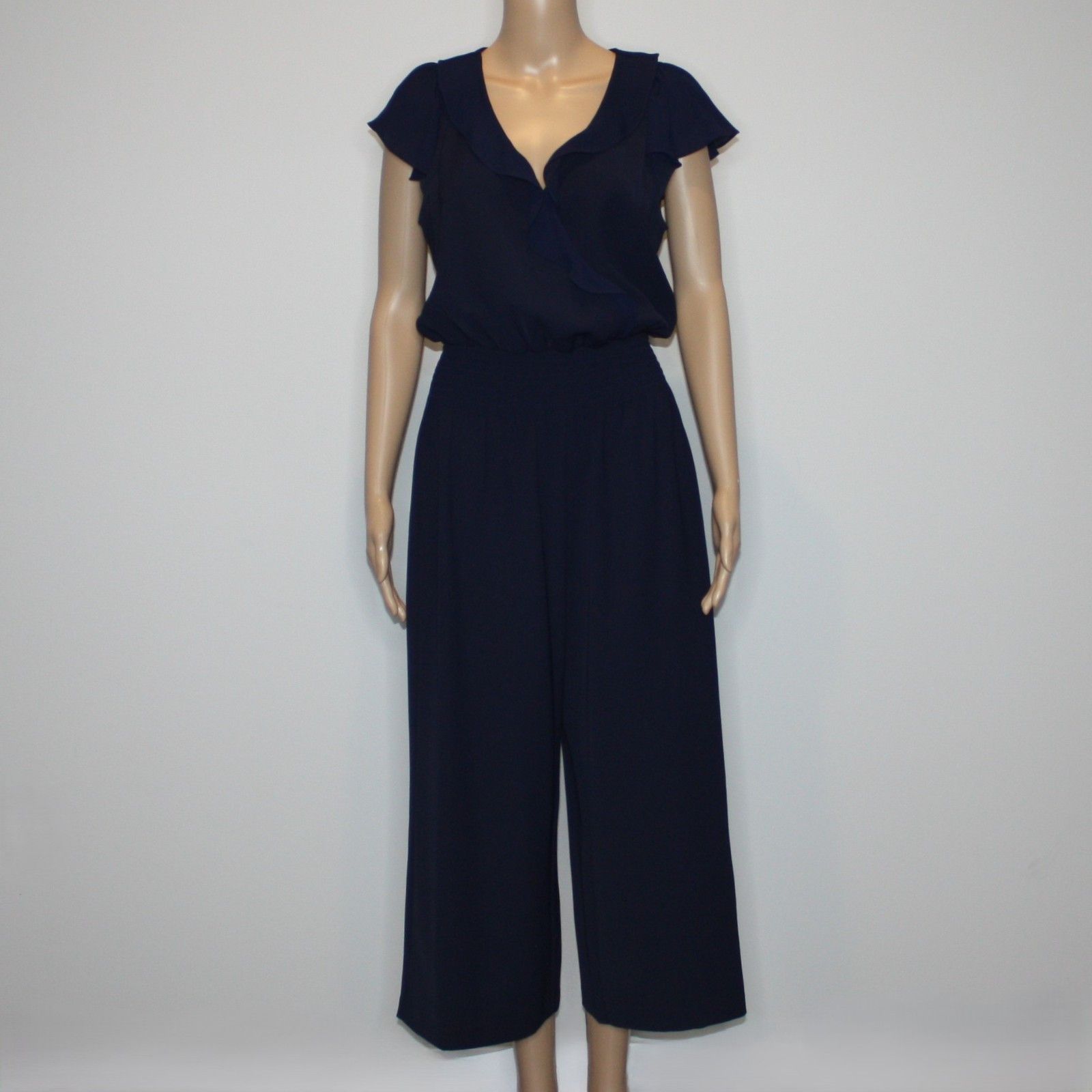 Parker Billie Cropped Jumpsuit in Navy size US 4 NWOT MSRP $288 Size 27" / US 4 / IT 40 - 6 Thumbnail