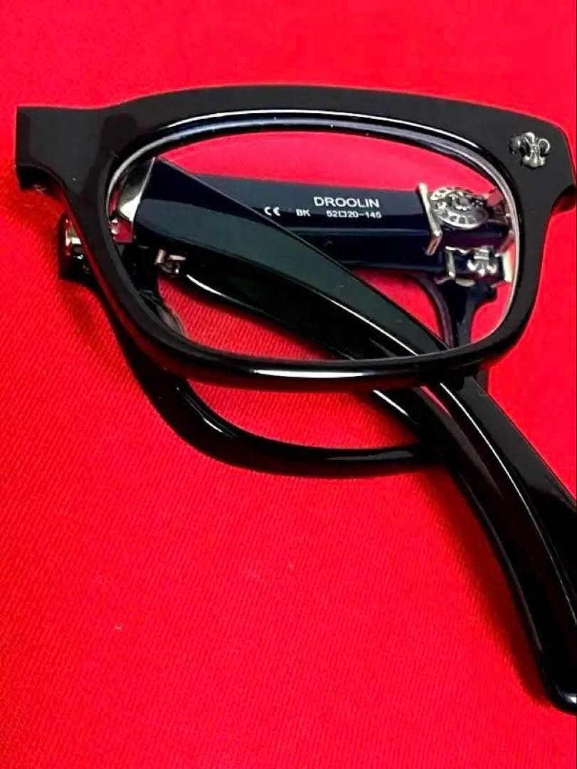 Chrome Hearts CHROME HEARTS DROOLIN Eyeglasses Black 52□20-145 Size ONE SIZE - 3 Thumbnail