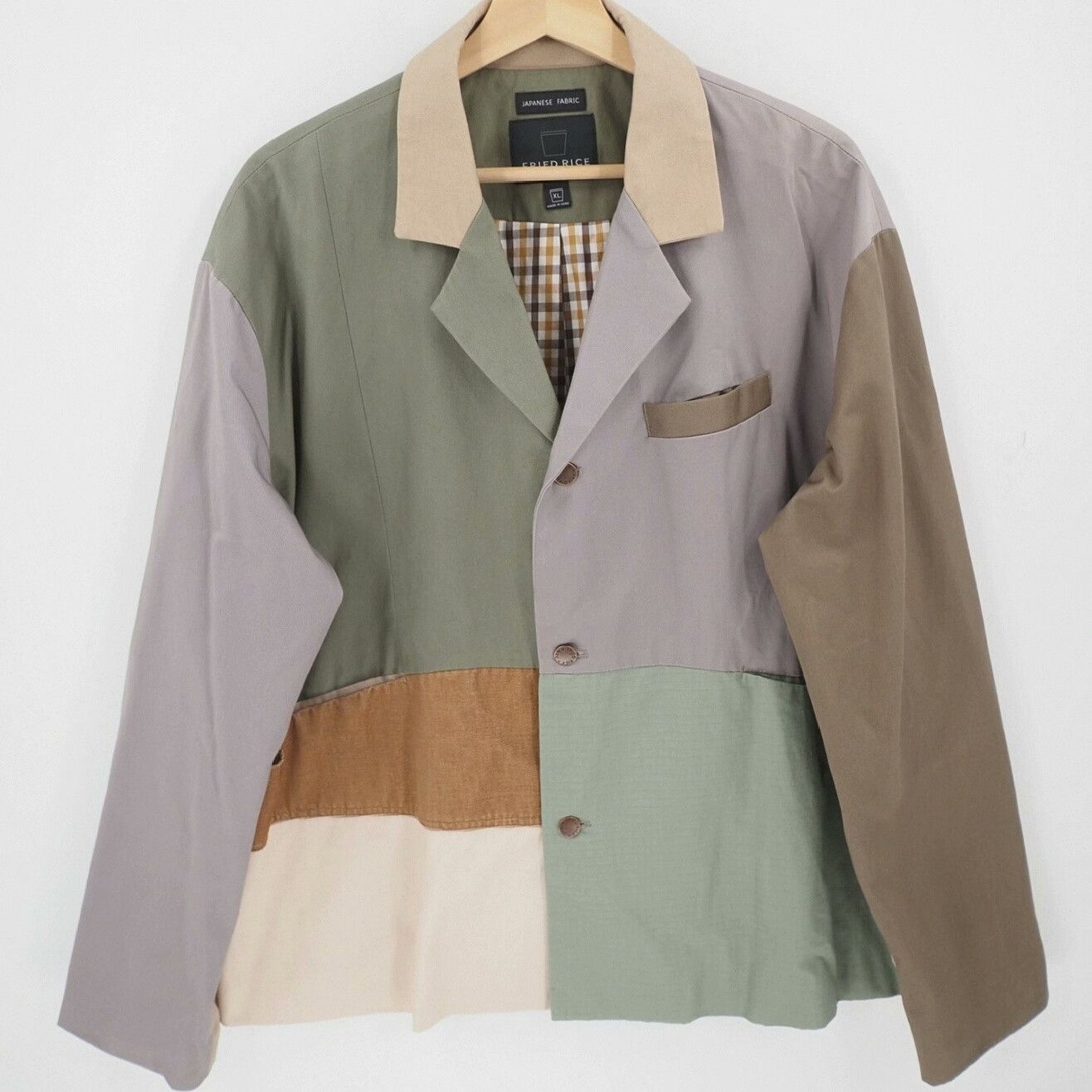 FRIED RICE FRIED RICE 24SS Patchwork Deconstructed Blazer Size US XL / EU 56 / 4 - 1 Thumbnail
