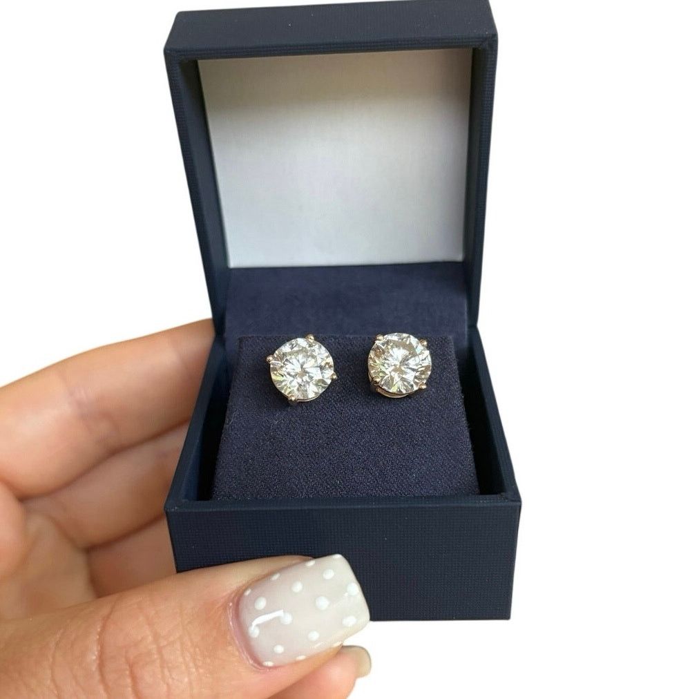 Other 6 Carat Total Lab Grown Diamond Stud Earrings 14k Gold VVS2 Size ONE SIZE - 3 Thumbnail