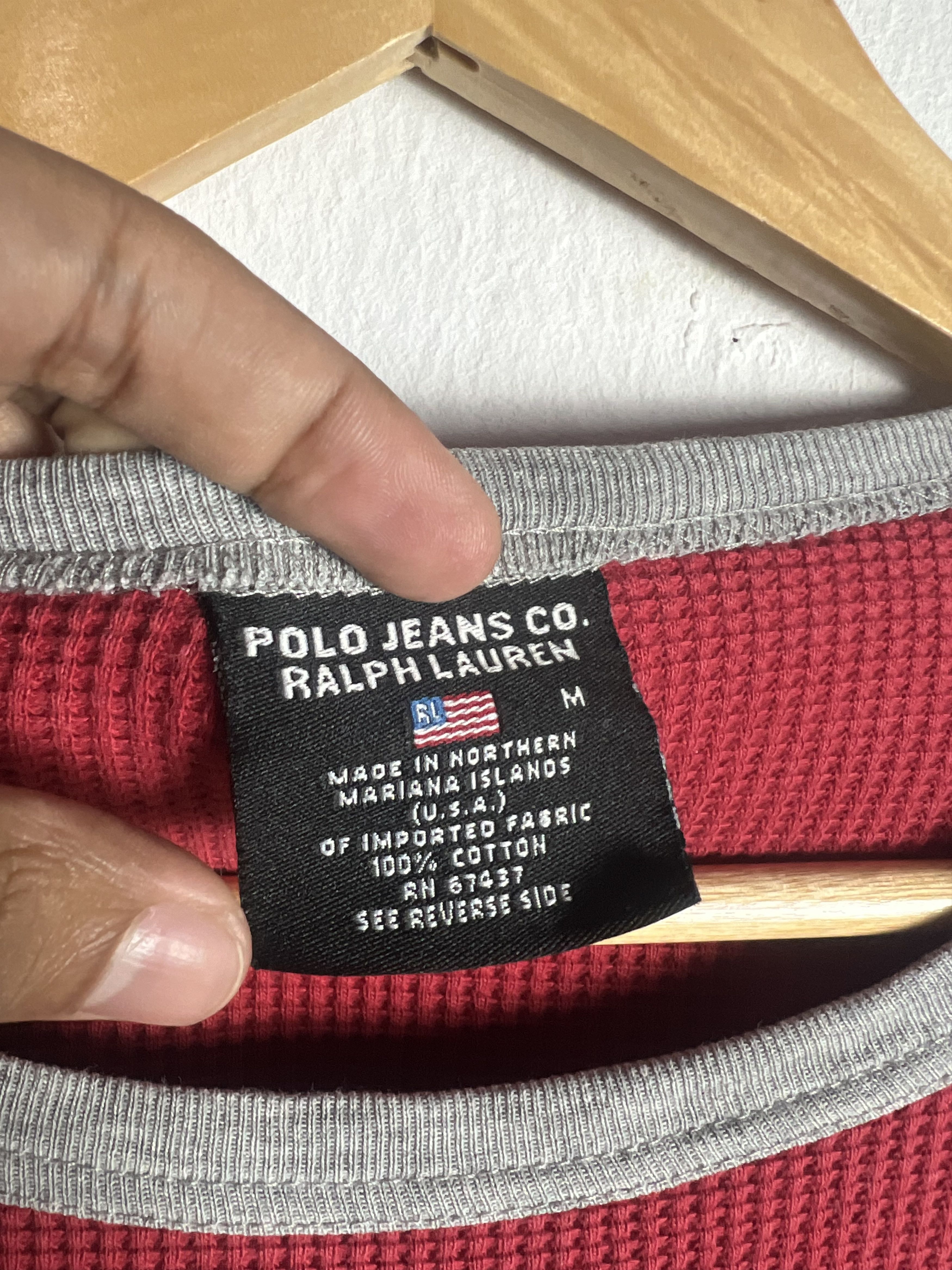 Polo Ralph Lauren Vintage Polo Jeans CO. Ralph Lauren Thermal Long Sleeve Size US M / EU 48-50 / 2 - 11 Thumbnail