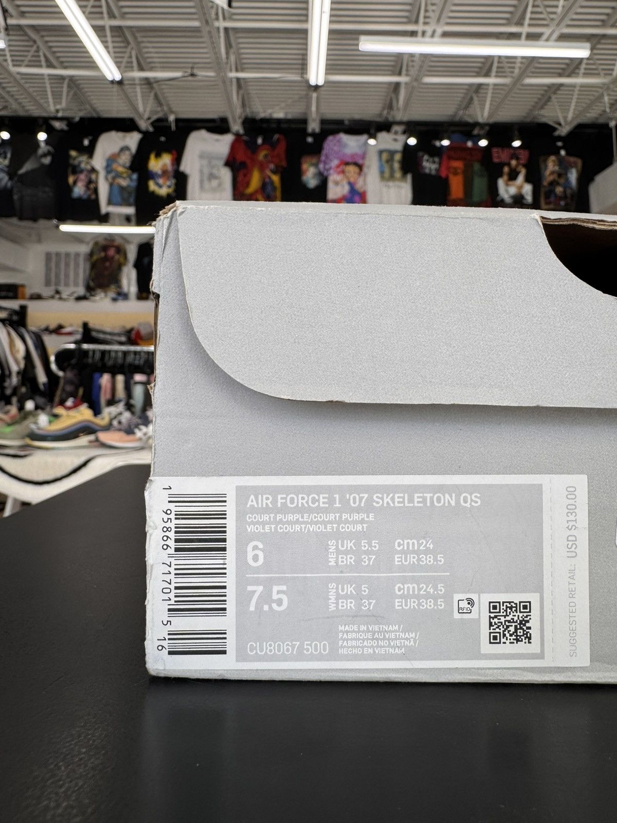 Nike Nike Air Force 1 Low ‘07 Purple Skeleton Size 6 (2021) Size US 6 / EU 39 - 11 Thumbnail