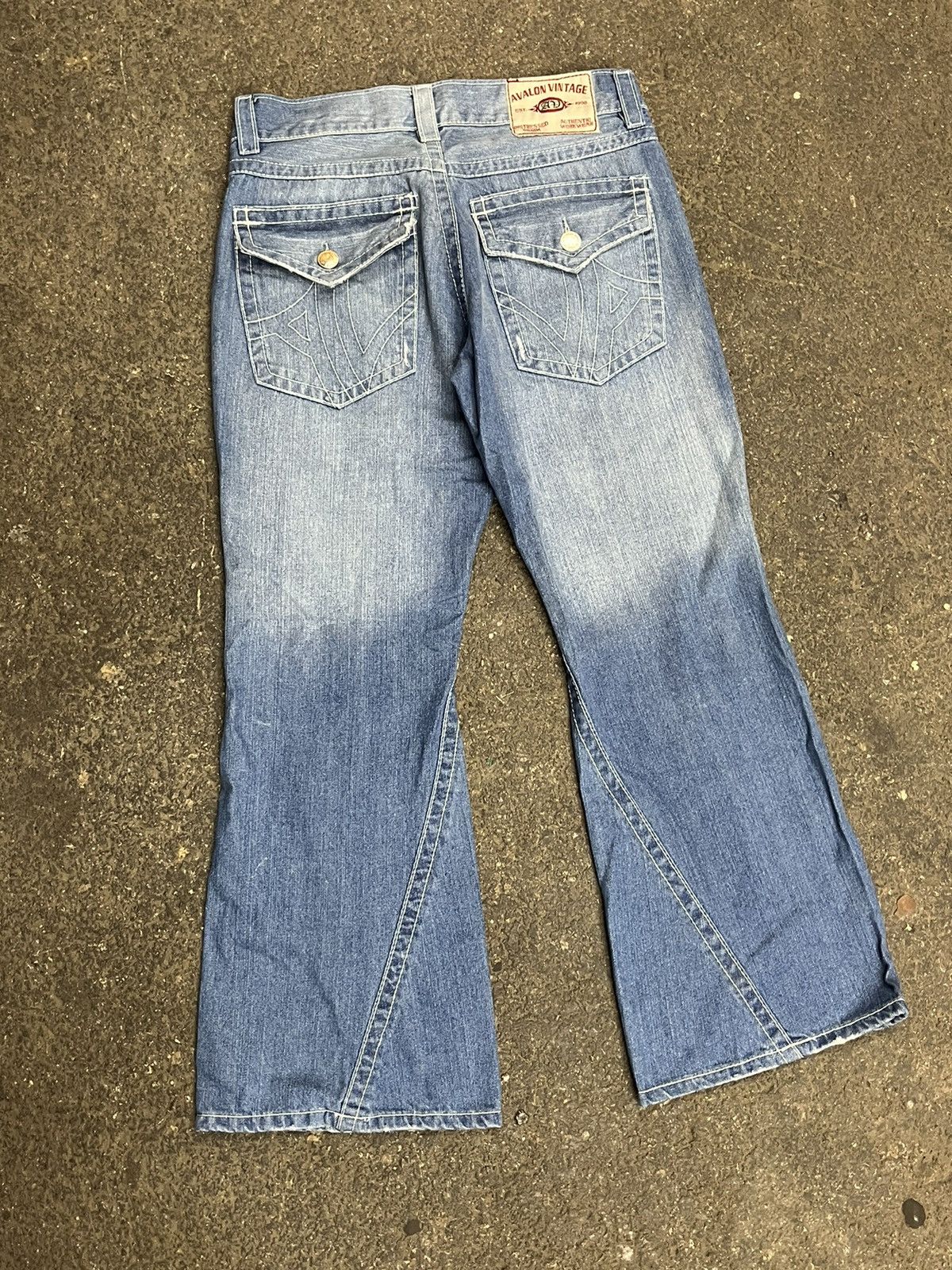 True Religion × Vintage True religion style flared denim wide leg skater hype rare Size US 34 / EU 50 - 2 Thumbnail