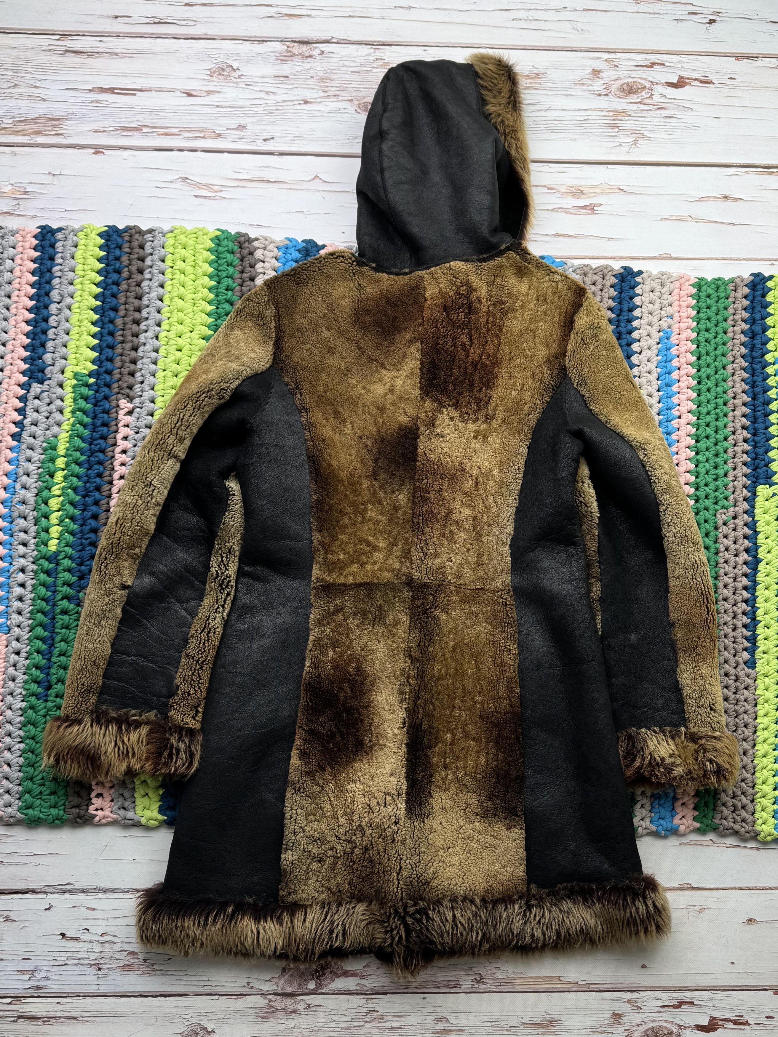Japanese Brand Vintage Real Sheepskin Hooded Coat (ET1) Size L / US 10 / IT 46 - 9 Thumbnail