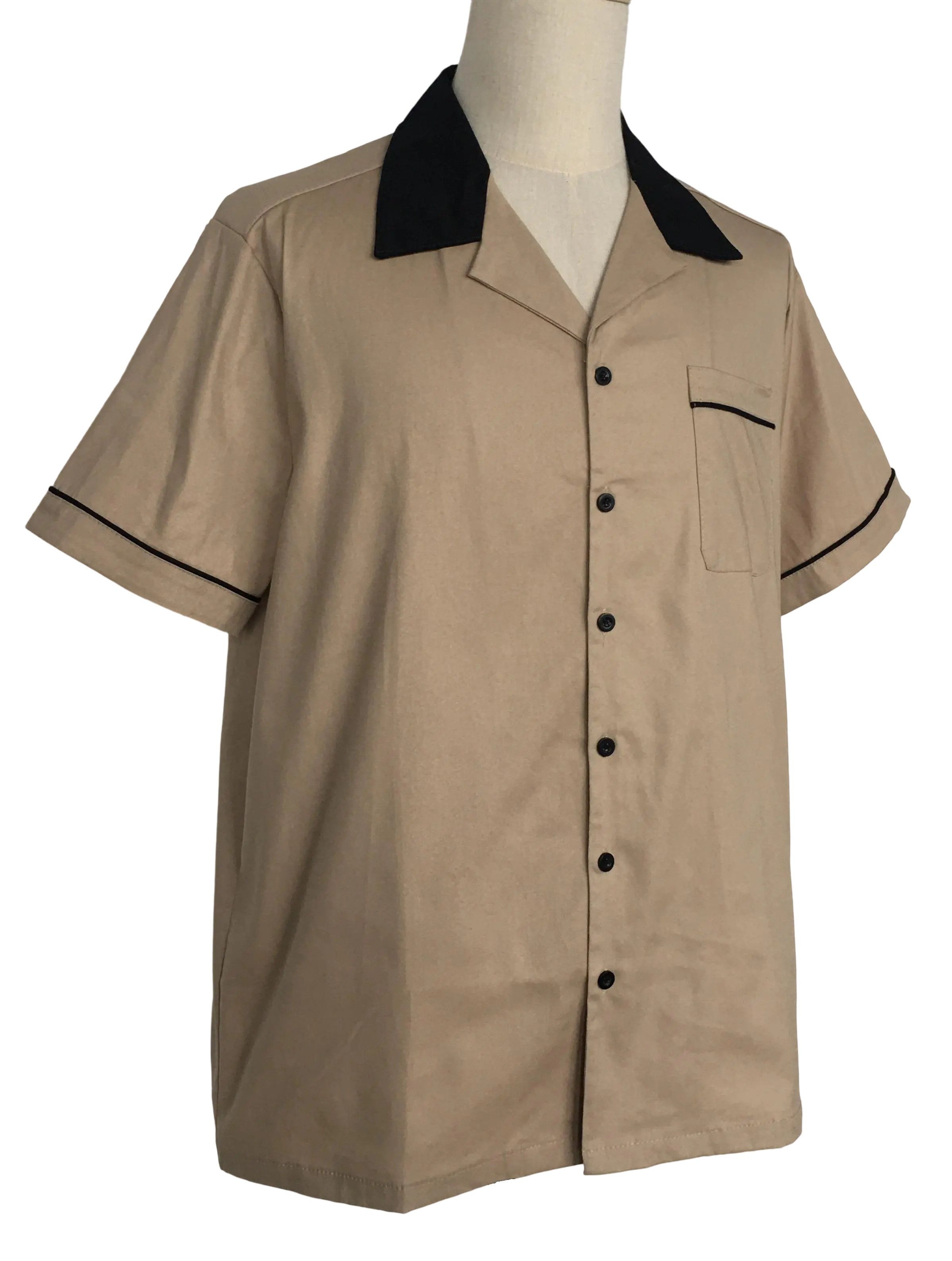 Other Brown-Short Sleeve Bowling Shirts Pocket Casual Clothing Size US XXL / EU 58 / 5 - 2 Thumbnail