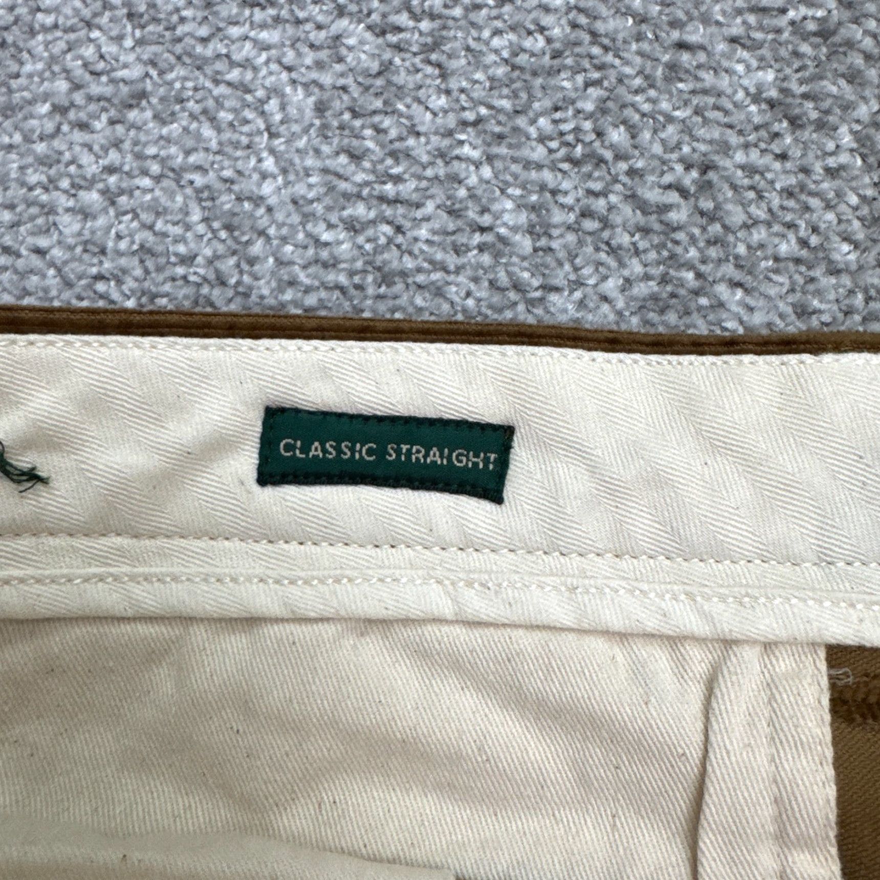 J.Crew J.Crew Classic Straight Leg Corduroy Pants Mens 35x32 Brown Cotton Flat Front Size US 35 - 6 Thumbnail