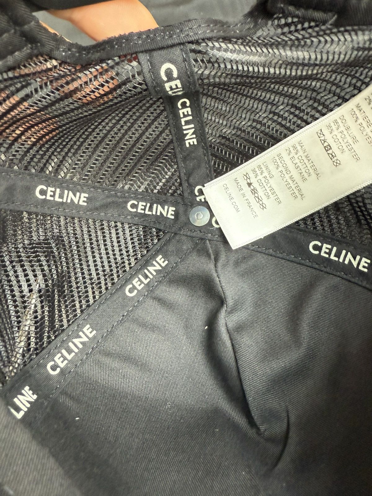 Celine SS21 Celine snapback trucker logo black cap hat Hedi Slimane Size ONE SIZE - 18 Thumbnail