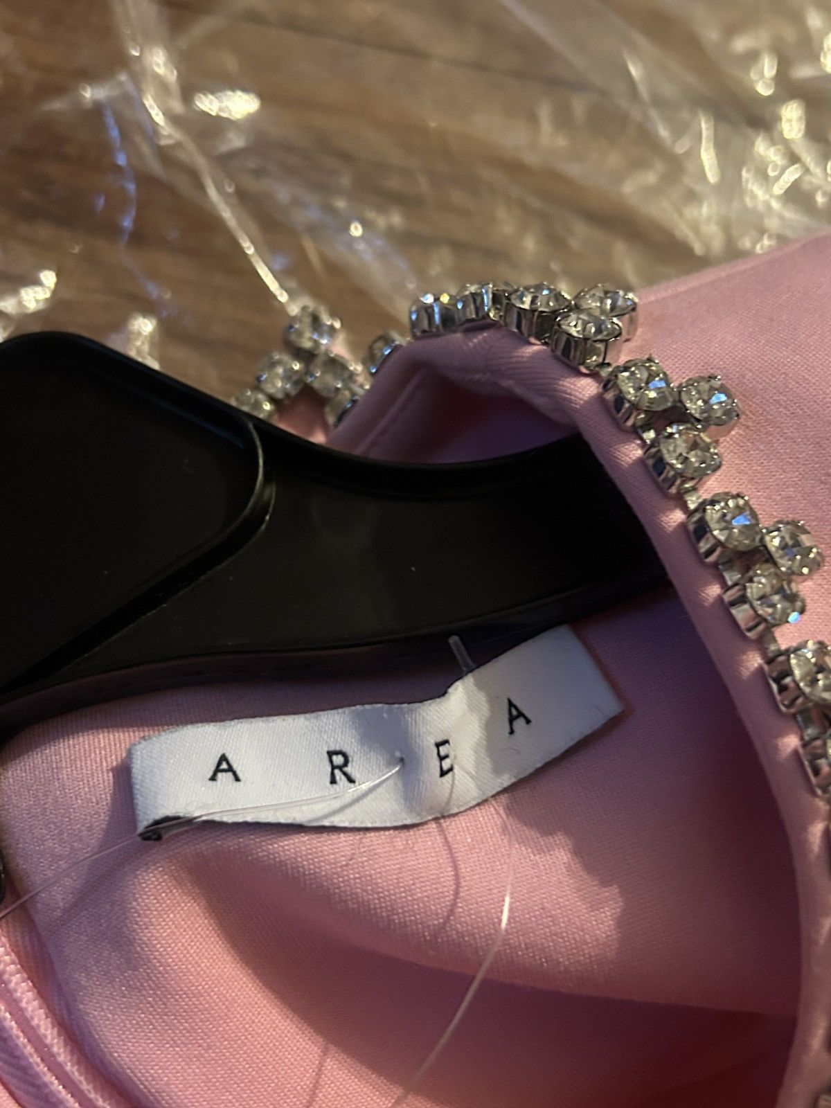 Area Area Crystal Heart Cutout Back Shift Pink Size Large Size L / US 10 / IT 46 - 6 Thumbnail
