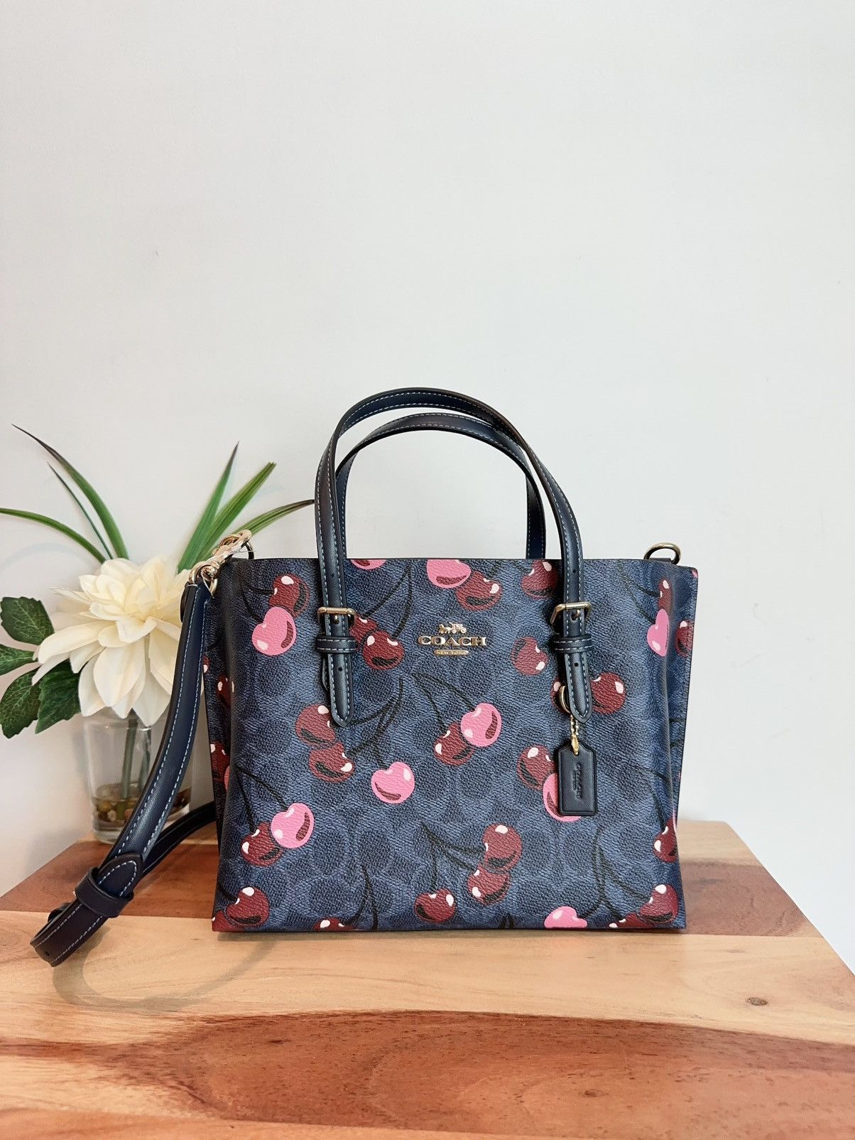 Coach coach Mollie Tote Bag 25 With Cherry Print cy695 | Grailed