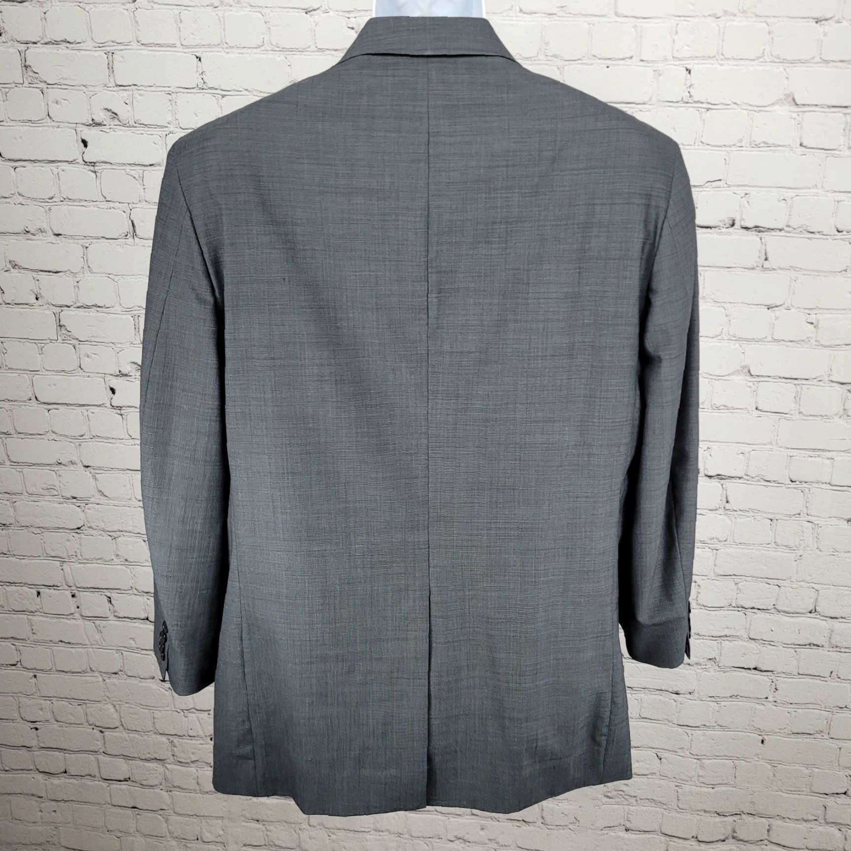Vintage VINTAGE Corbin Blazer Mens 2 Button Notch Vented Wool Gray 44L Long Regular 2 Piece Suits & Sport Coats Size 44R - 2 Thumbnail