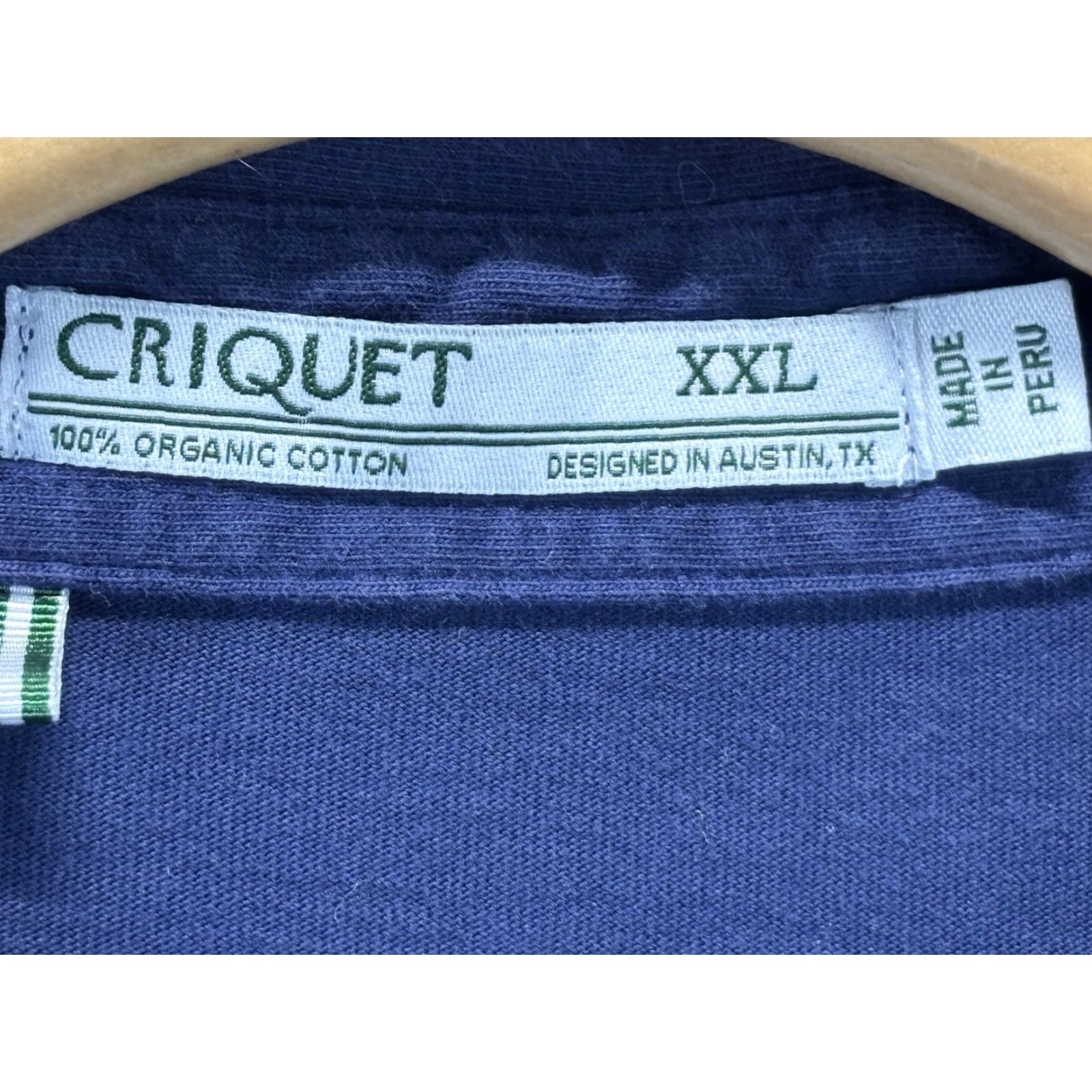 Vintage CRIQUET Long Sleeve Polo Shirt 2XL Navy Golf Organic Cotton Pocket Mens Size US XXL / EU 58 / 5 - 5 Thumbnail