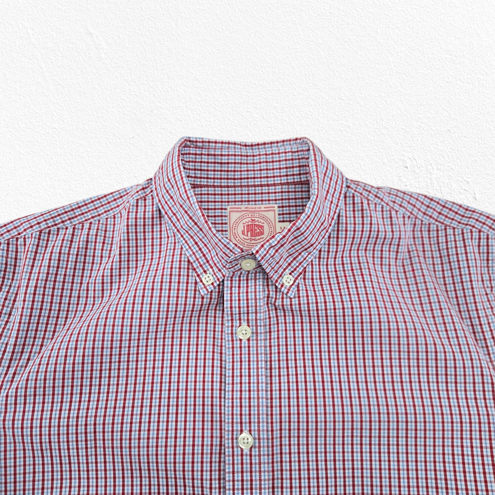 Other J.Press Red Blue Check Button Down Shirt Medium Size US M / EU 48-50 / 2 - 3 Thumbnail
