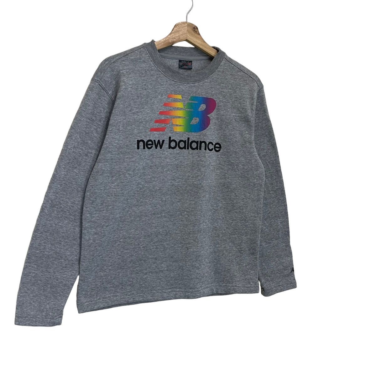 Japanese Brand New Balance Big Logo Crew Neck Sweatshirt Size M Size US M / EU 48-50 / 2 - 2 Thumbnail