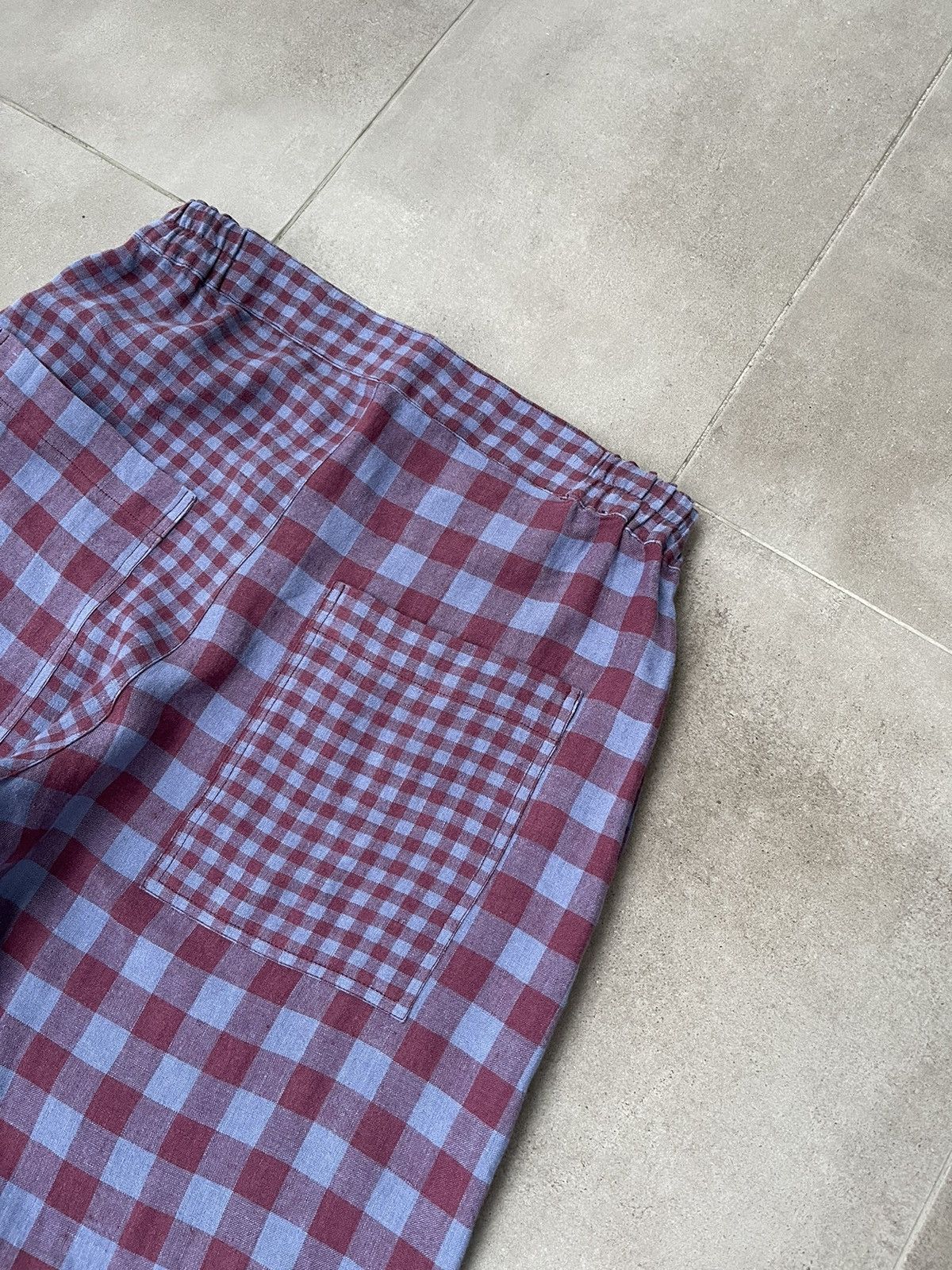 Henrik Vibskov !DS! SS22 Henrik Vibskov Mads Purple Checks Casual Pants Size US 32 / EU 48 - 13 Thumbnail