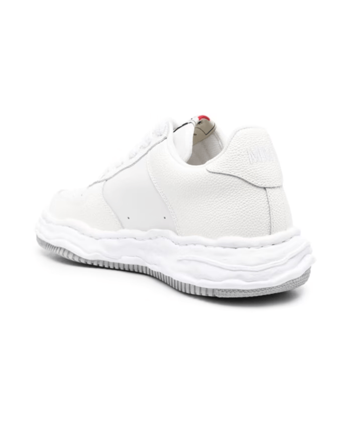 Maison MIHARA YASUHIRO o1mle0924 Leather Low-Top Sneakers in White Size US 5.5 / EU 38 - 3 Thumbnail