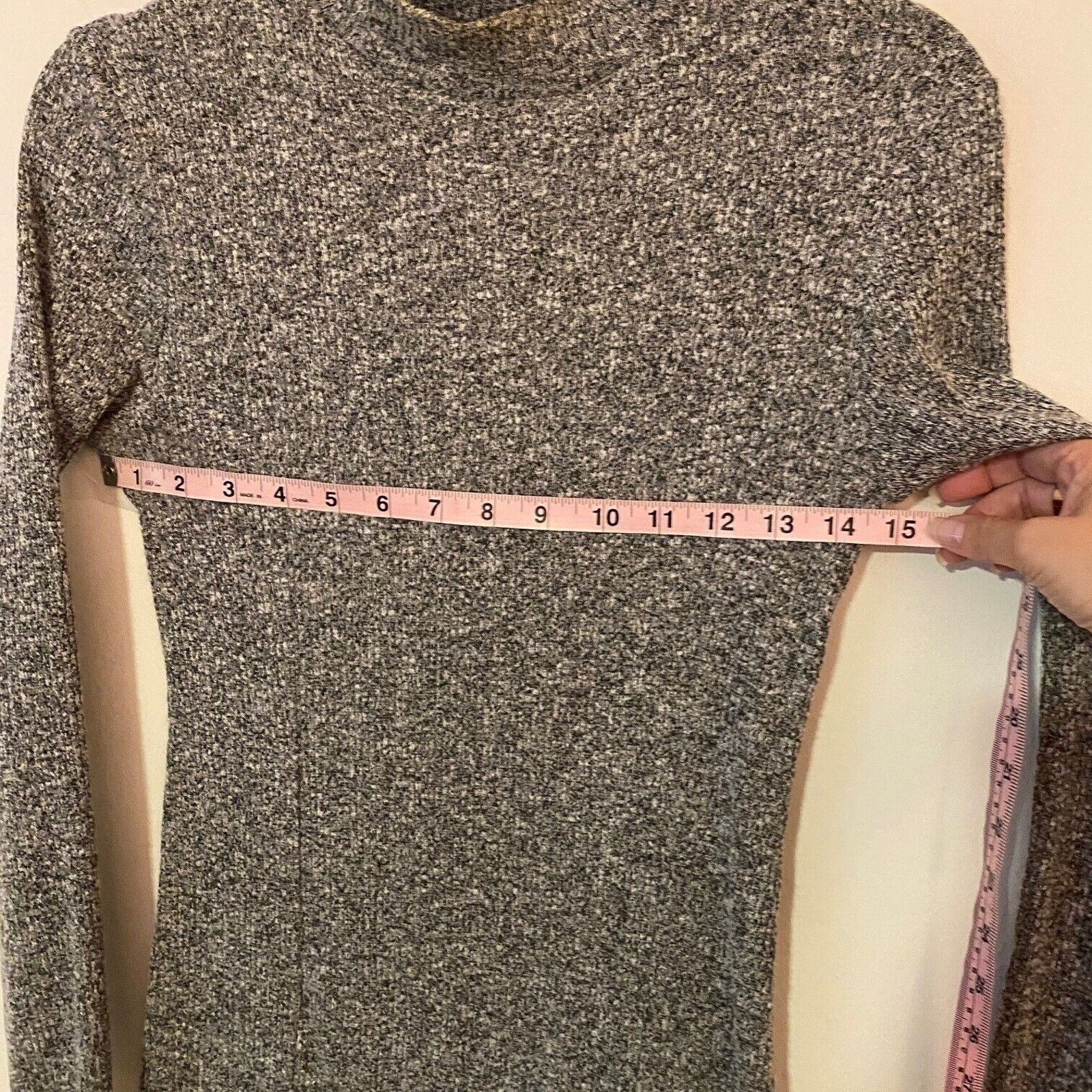 Other Better Be Marled Grey Knit Mock Neck Long Sleeve Mini M Size M / US 6-8 / IT 42-44 - 10 Thumbnail