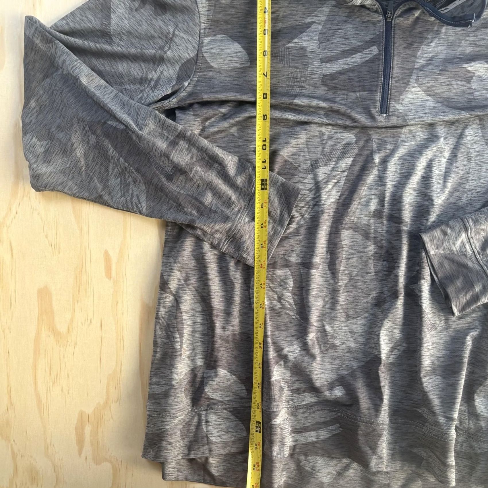 Vintage Walter Hagen Golf Shirt Mens XL Gray Camo Pullover 1/4 Zip Long Sleeve Top Size US XL / EU 56 / 4 - 3 Thumbnail