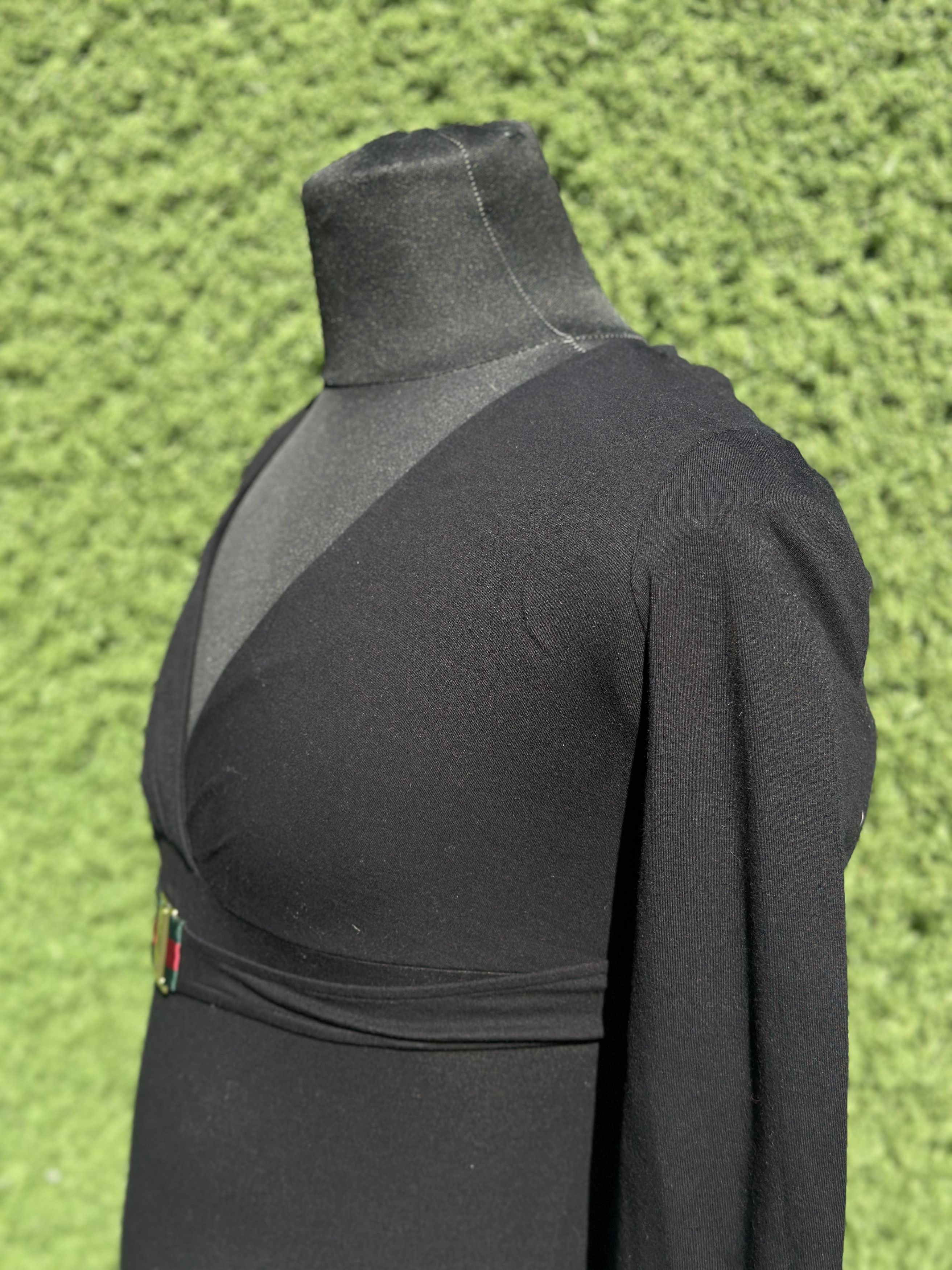 Gucci Gucci Black Web Buckle Stretch Top Sweater Pullover Size L Size L / US 10 / IT 46 - 9 Thumbnail