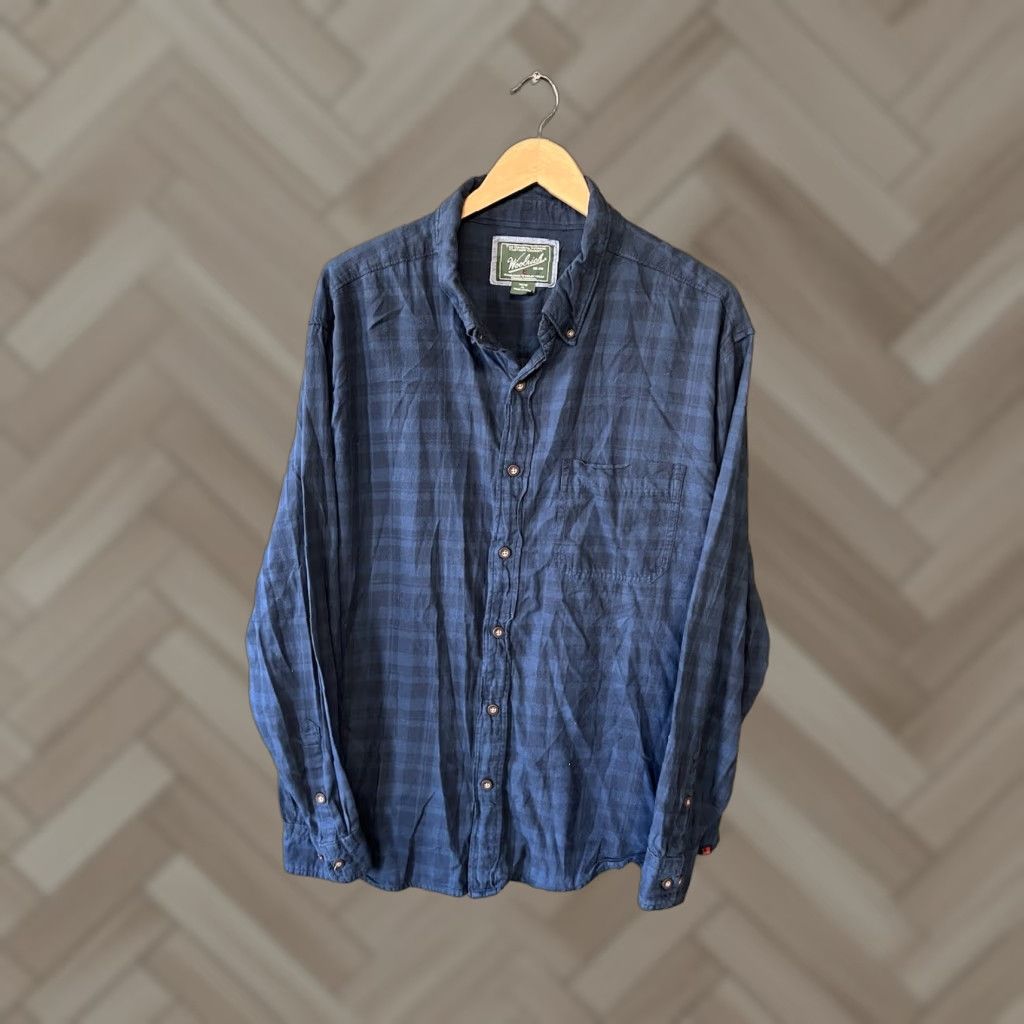 Vintage VINTAGE Woolrich Mens Blue Plaid Long Sleeve Button Up Flannel XL Size US XL / EU 56 / 4 - 1 Thumbnail