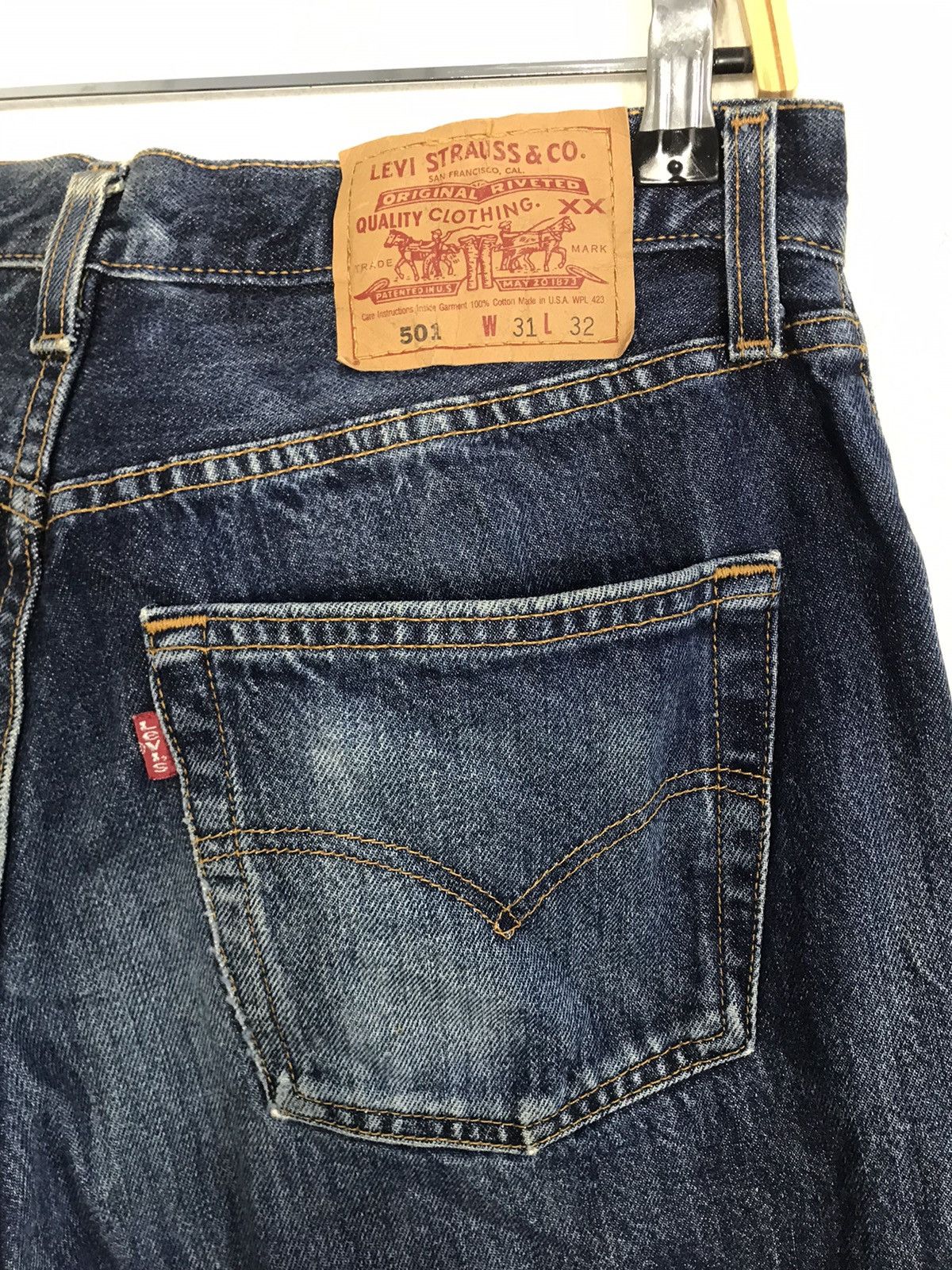 Levi's Vintage Clothing Levi's 90s Lot 501 Indigo Denim Jeans Buttonfly E181 Size US 30 / EU 46 - 9 Thumbnail