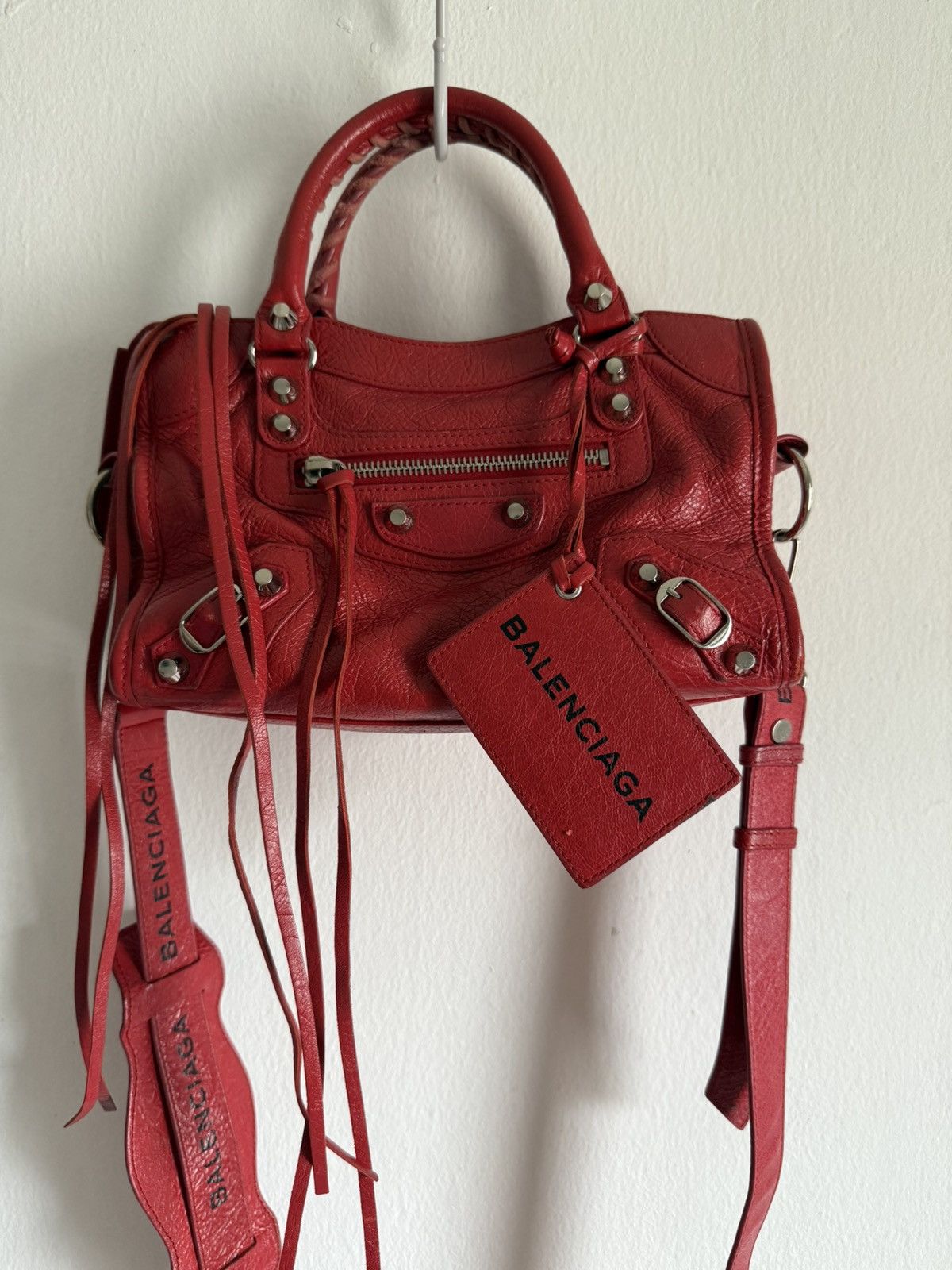 Balenciaga Balenciaga Classic Mini City Red lambskin Shoulder bag Size ONE SIZE - 10 Thumbnail