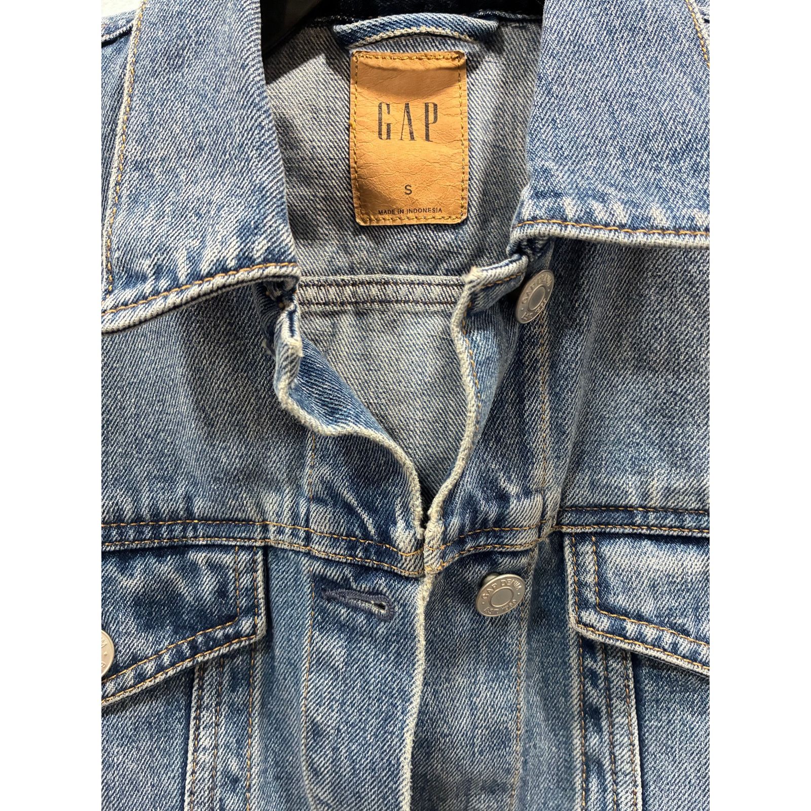 Gap Gap Y2K Denim Jacket Women’s Small Stonewashed Blue Size XS / US 0-2 / IT 36-38 - 9 Thumbnail