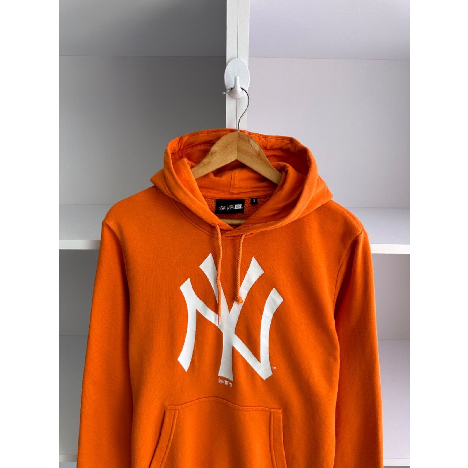 New Era VTG New Era Yankees MLB Big Logo Orange Hoodie Size US S / EU 44-46 / 1 - 4 Thumbnail