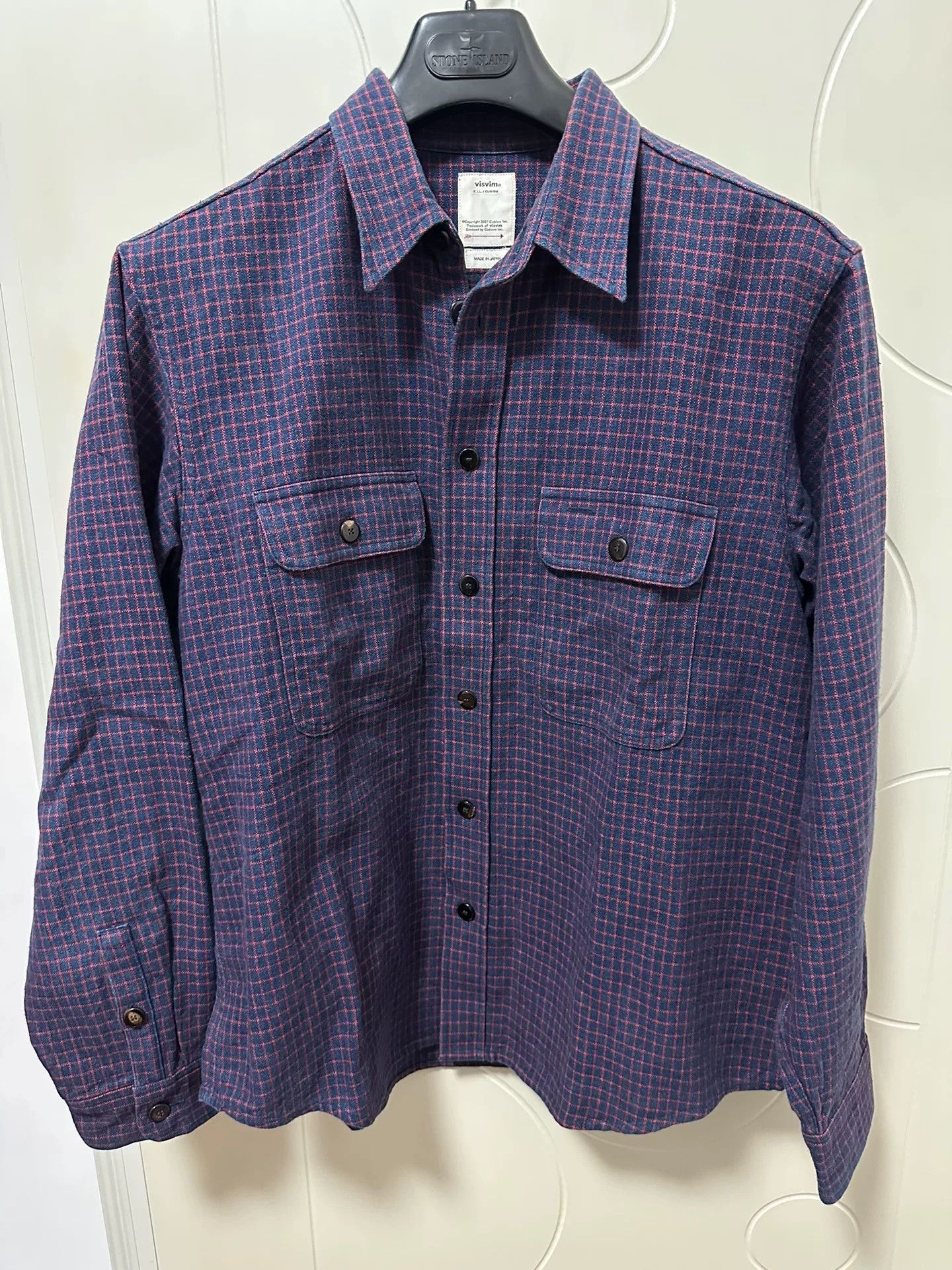 Visvim visvim lumber shirt in purple check pattern Size US S / EU 44-46 / 1 - 1 Thumbnail