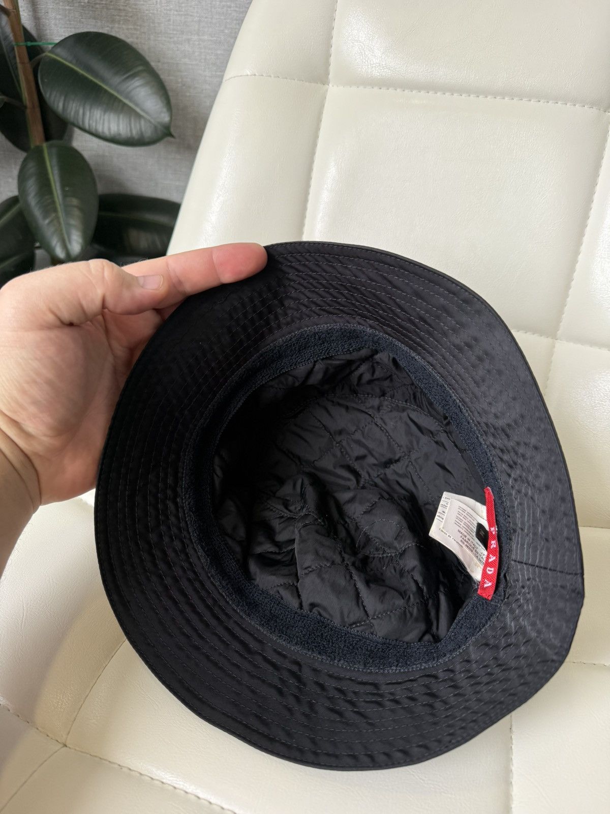 Prada Prada Nylon Bucket Hat Black Panama With Logo Made in Italy Size ONE SIZE - 12 Thumbnail