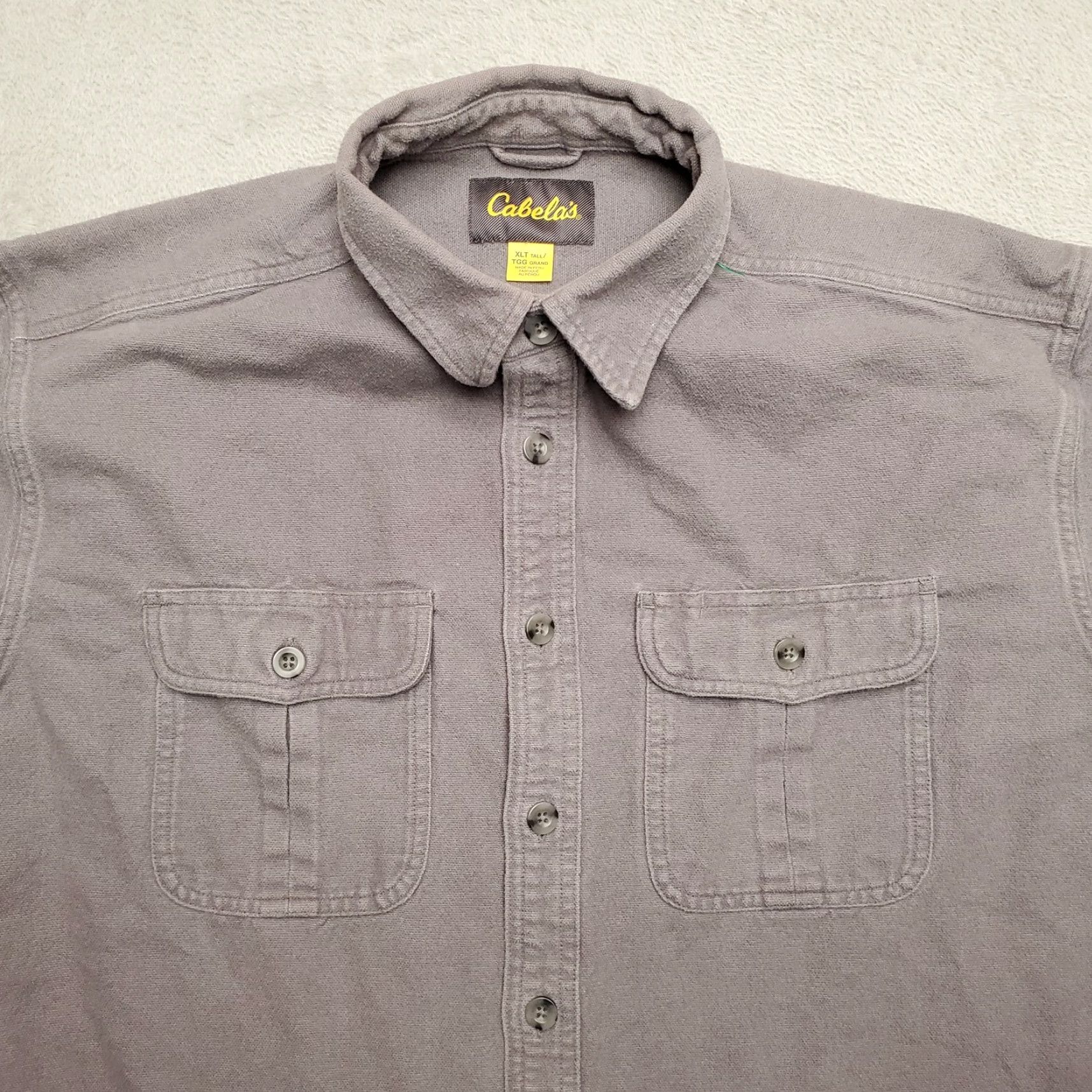 Vintage VINTAGE Cabelas Chamois Shirt Mens LT Gray Flannel Outdoors Pocket Casual Shirt Long Sleeve Mens LT Gray Chamois Shirt Outdoors Casual Size US L / EU 52-54 / 3 - 2 Thumbnail