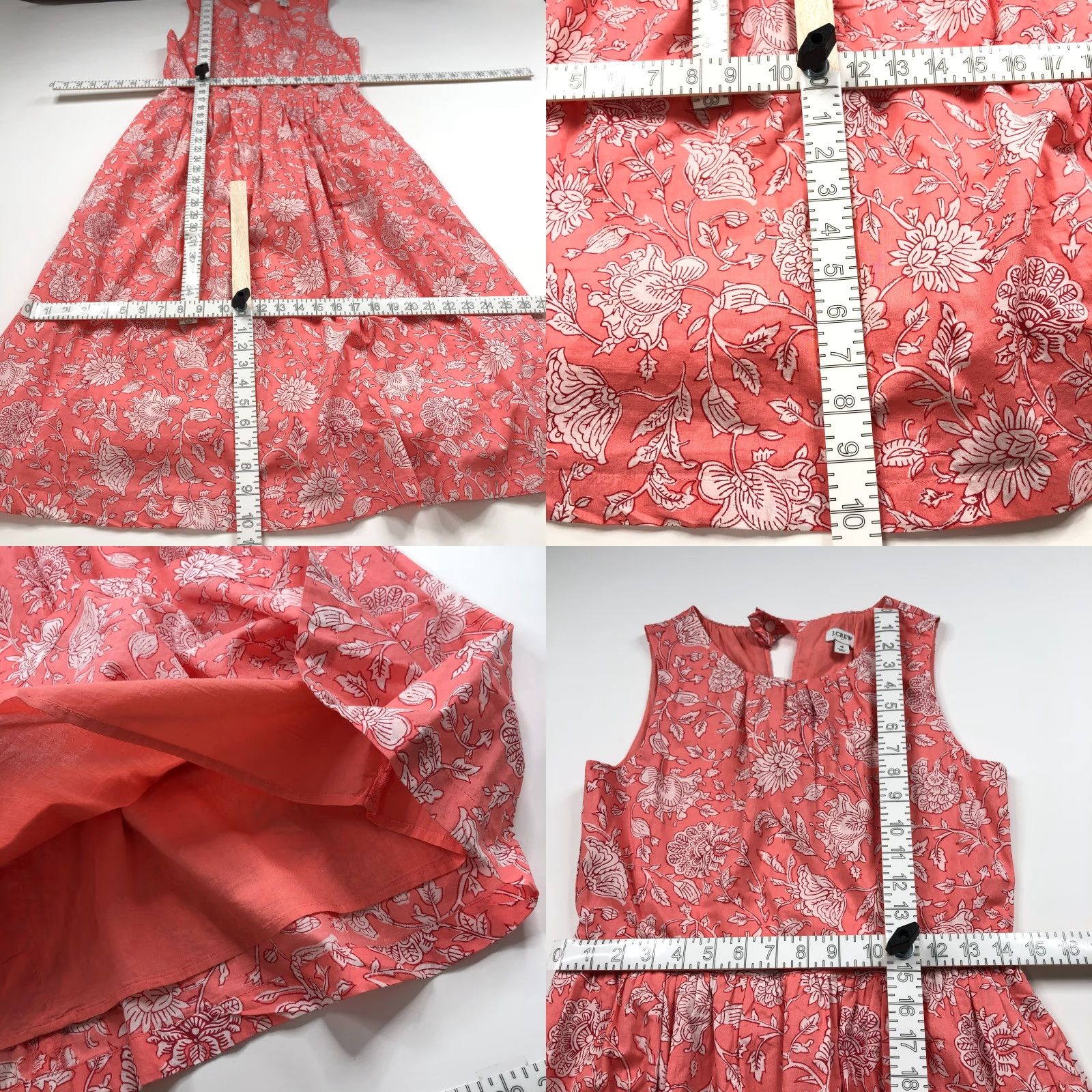 J.Crew J.Crew Factory 4 Fit and Flare Midi Dress Pink Floral Sleeveless Casual Party/Cocktail Womens Midi Dress Size S / US 4 / IT 40 - 8 Thumbnail