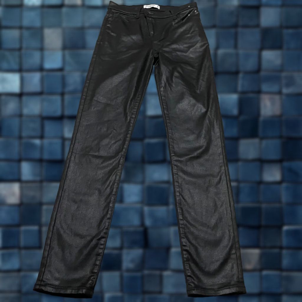 Abercrombie & Fitch Abercrombie & Fitch Womens Pants 28 Skinny High Rise Faux Leather Black Ankle Dressy Womens Size 28" / US 6 / IT 42 - 1 Thumbnail
