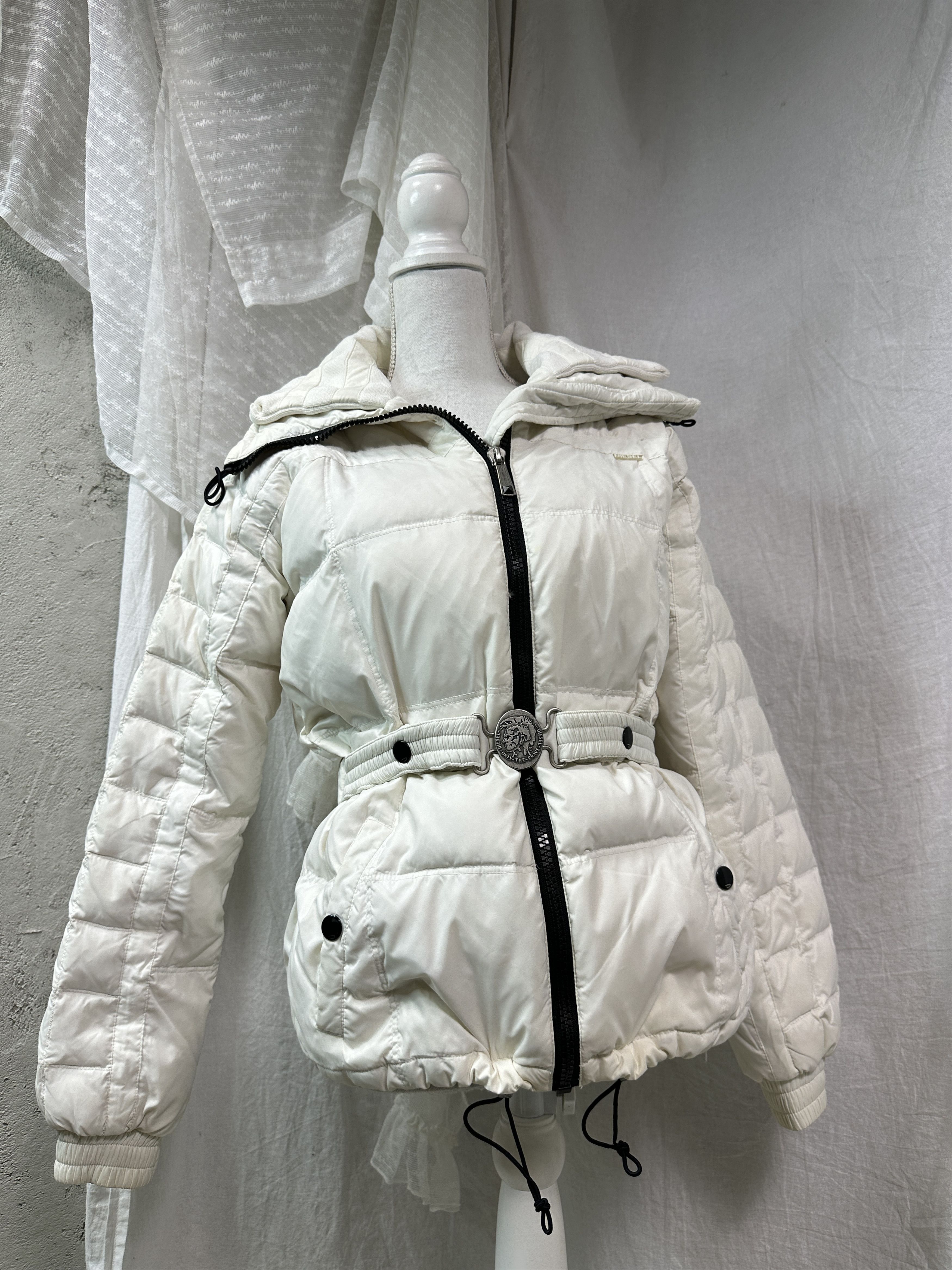 Diesel Vintage Belted Big Collar Diesel Puffer Down Jacket Y2K Size S / US 4 / IT 40 - 1 Thumbnail