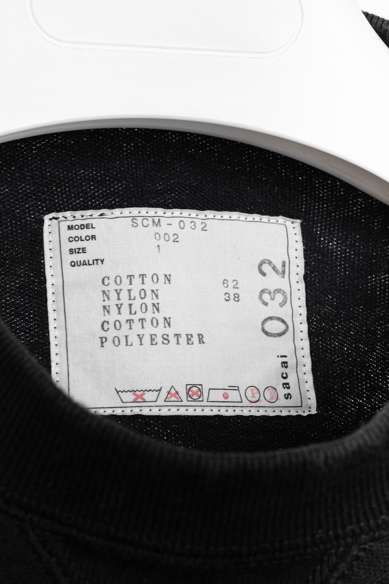 Sacai Sacai Black Cotton Sponge Sweat MA-1 Pullover Size US S / EU 44-46 / 1 - 4 Thumbnail