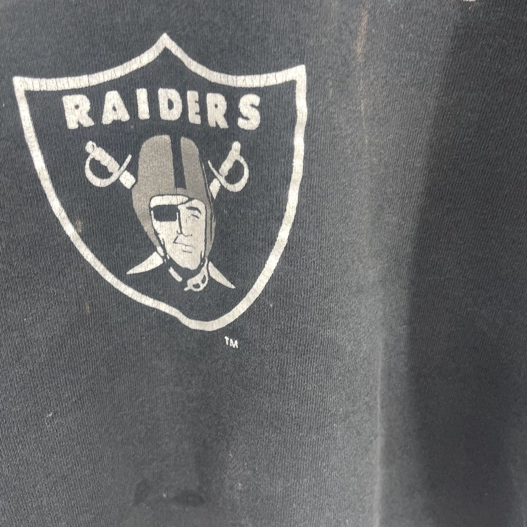 Fruit Of The Loom VINTAGE NFL Raiders Real Men Wear Black Sweatshirt XL Black Fruit of the Loom Adult XL 1990s NFL Merch Mens Size US XL / EU 56 / 4 - 6 Thumbnail