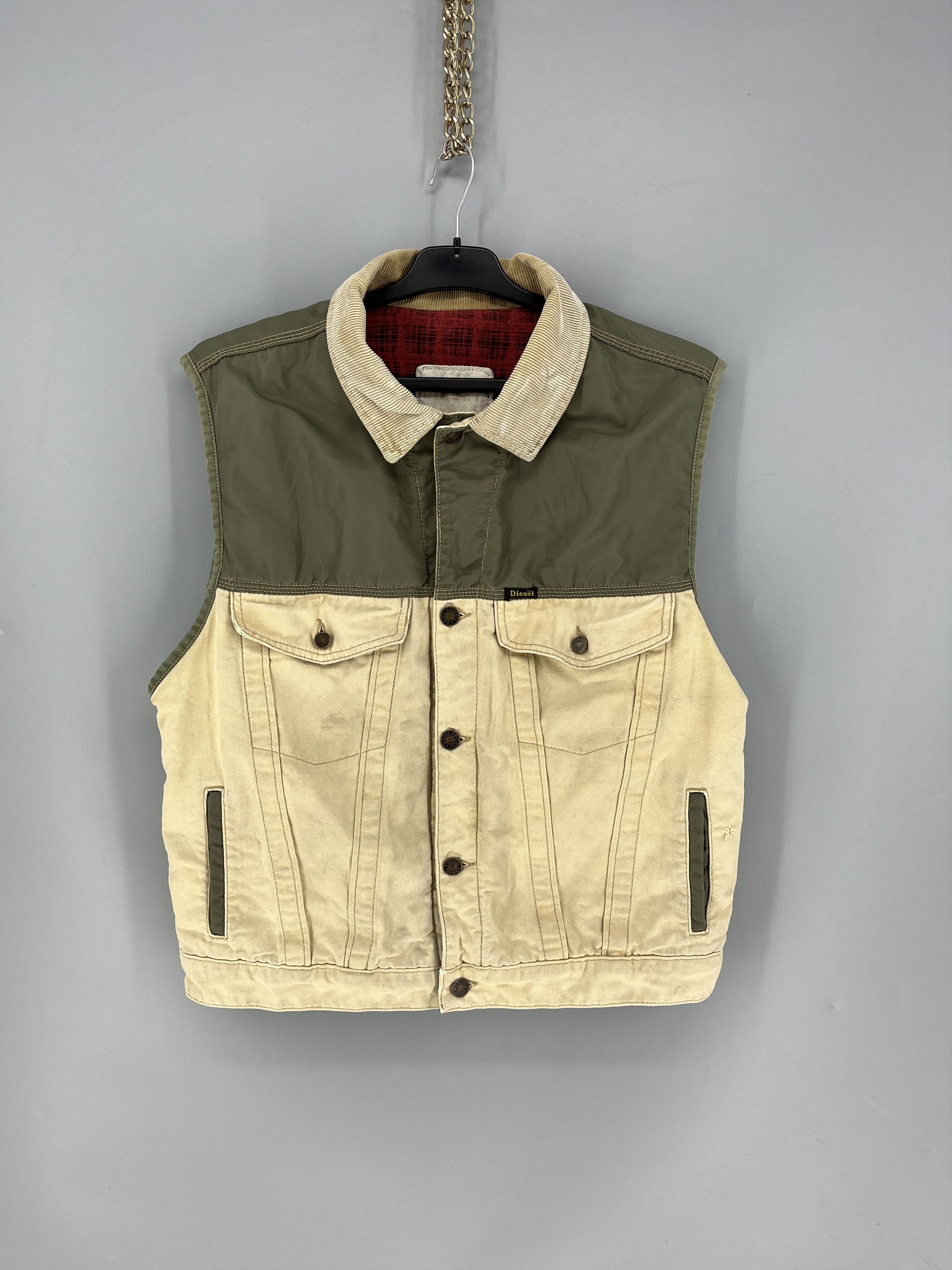 Diesel Vintage Diesel Vest Mens M Made In Italy Beige Canvas Size US M / EU 48-50 / 2 - 1 Thumbnail