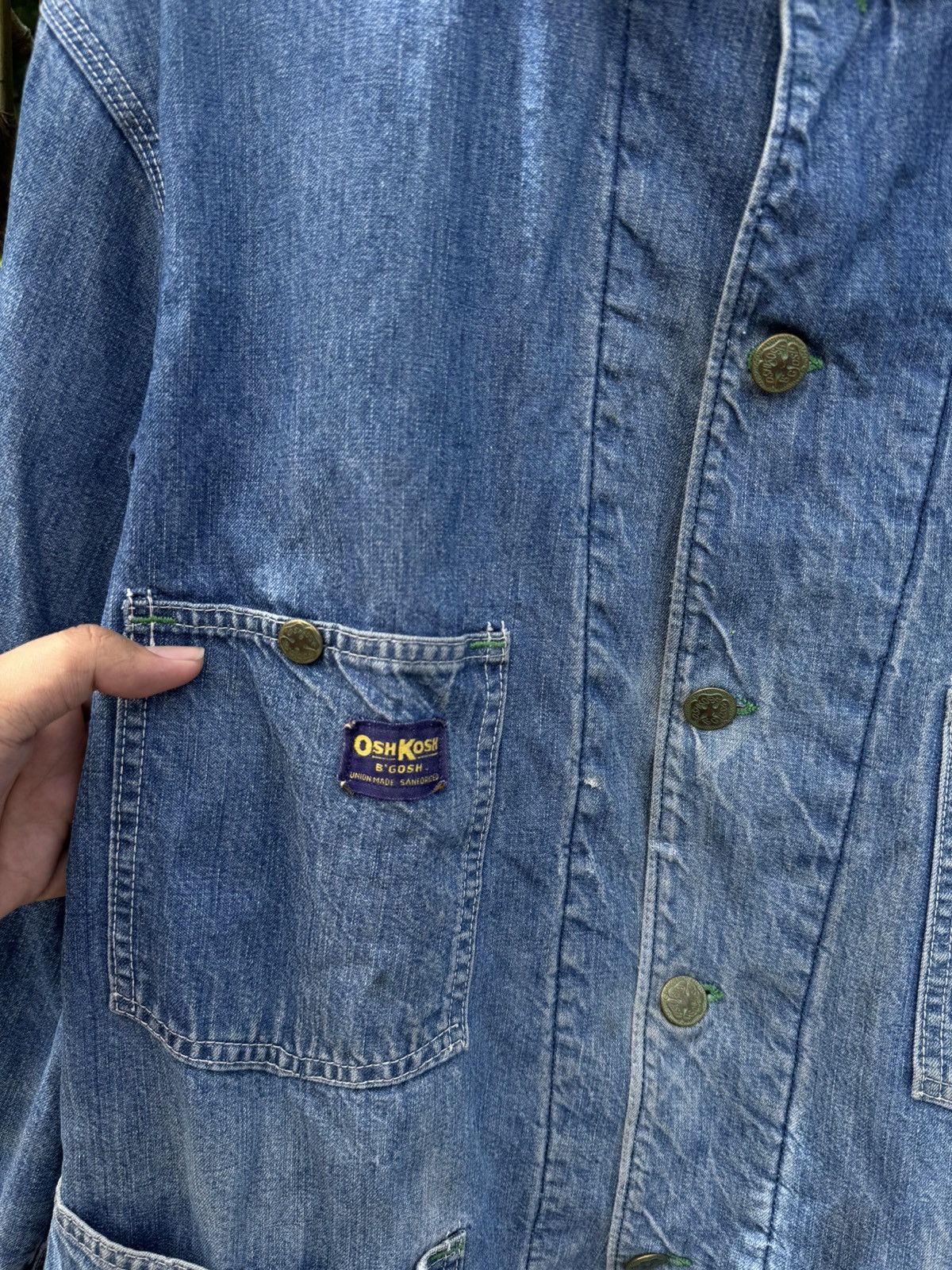 Oshkosh OshKosh 60s Vintage Worker Chore Jacket Denim Size US XL / EU 56 / 4 - 4 Thumbnail