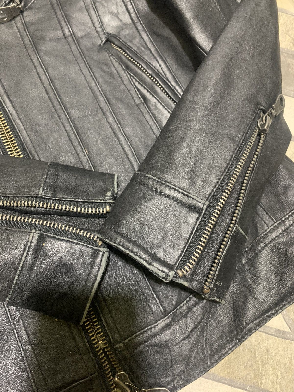 If Six Was Nine × Japanese Brand × semanticdesign Semantic Design Double Zipper Leather Jacket Size US M / EU 48-50 / 2 - 3 Thumbnail