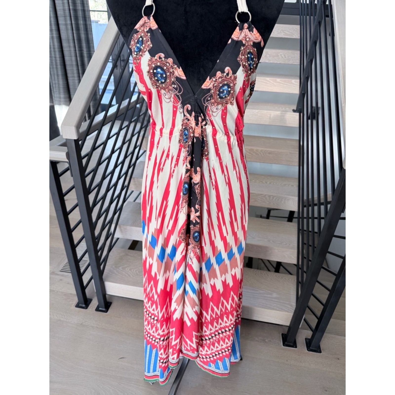 Other Red Bohemian Halter Maxi Dress size S Size S / US 4 / IT 40 - 4 Thumbnail