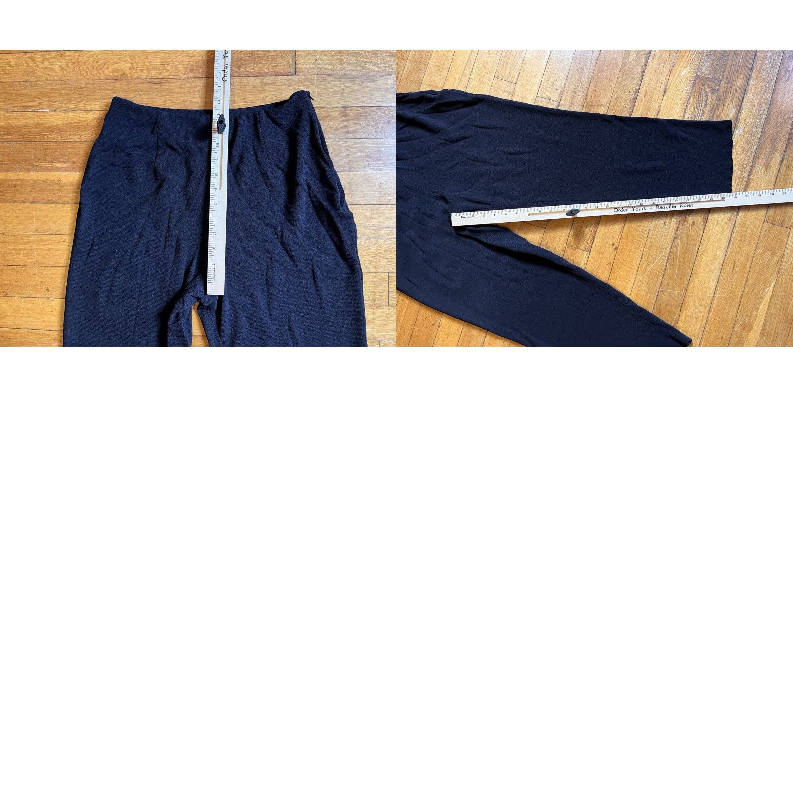St. John St. John Collection Santana Knit Stretch Pants Women's 10 Black Wool Front Pleated Dress Pants Slim Straight Adult Regular Boy? No Size 32" / US 10 / IT 46 - 8 Thumbnail