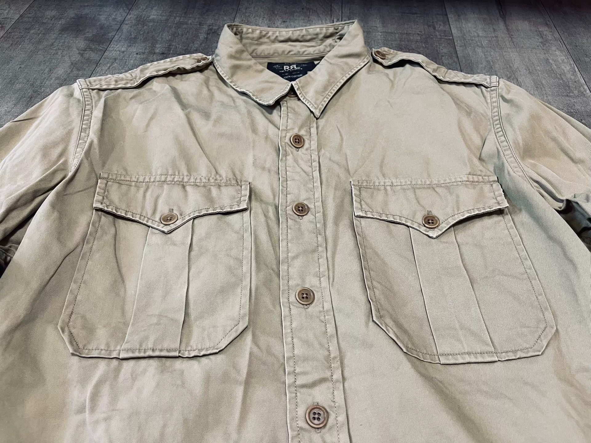 RRL Ralph Lauren RRL Vintage Military Style Shirt Size US L / EU 52-54 / 3 - 1 Thumbnail