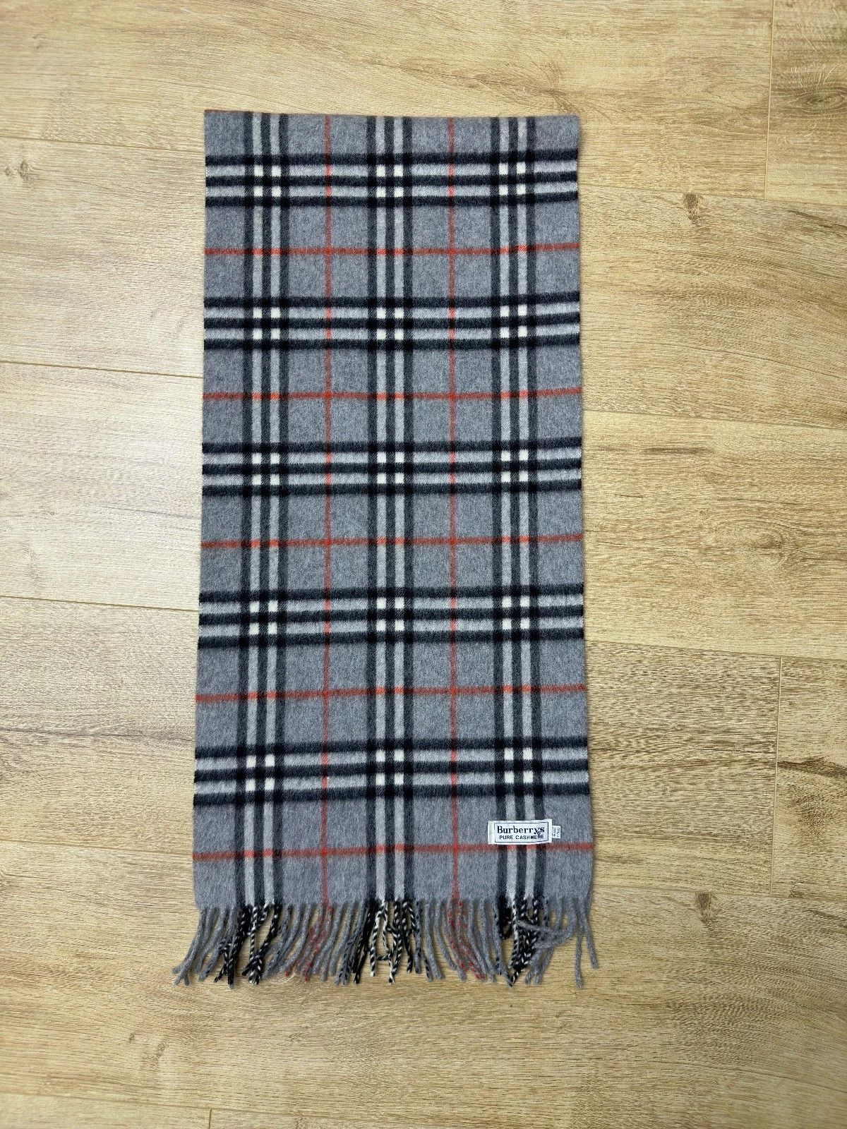 Burberry Burberrys Pure Cashmere Check Made in Scotland 140 x 31cm Size ONE SIZE - 5 Thumbnail