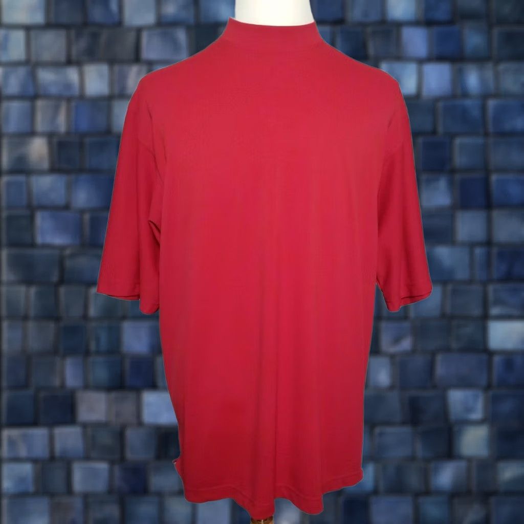 Footjoy FootJoy Mens L Golf Shirt Short Sleeve Tee T-Shirt Red Solid Size US L / EU 52-54 / 3 - 1 Thumbnail