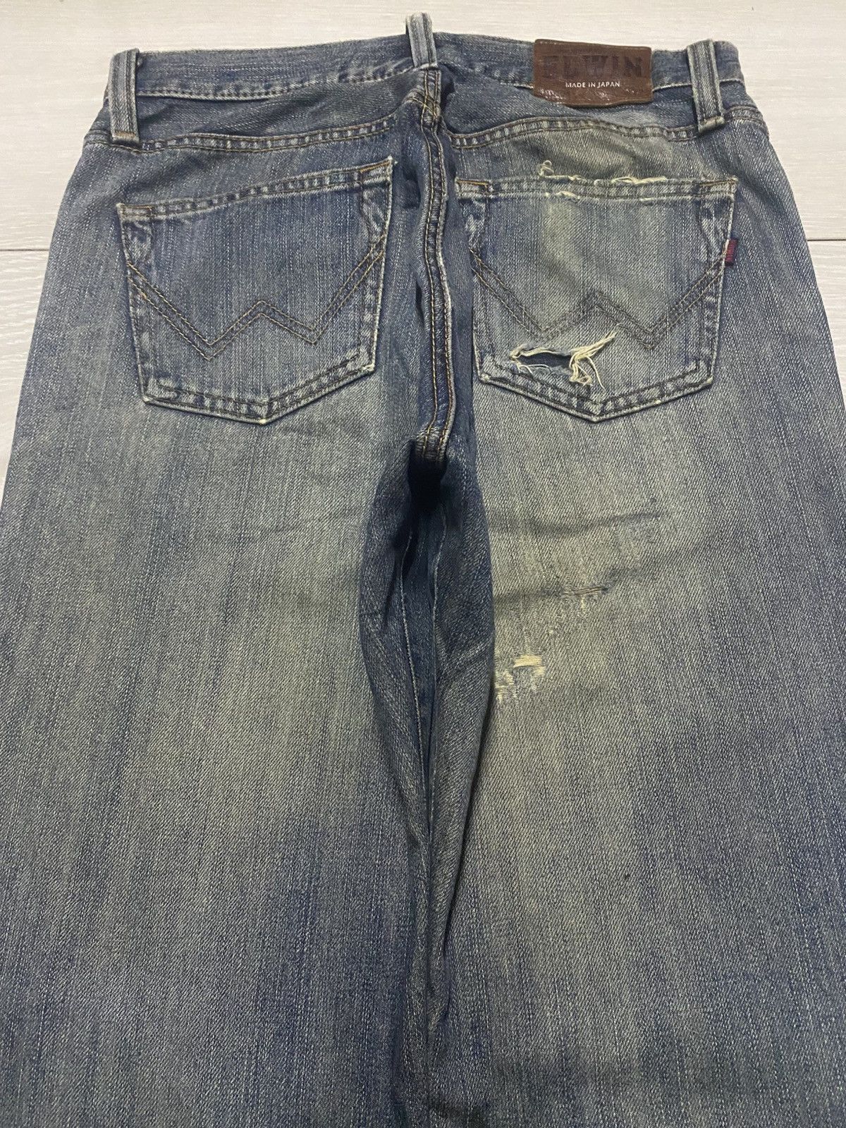 Japanese Brand Vintage Edwin International Basic Mud Wash Distressed Jeans Size US 31 - 4 Thumbnail