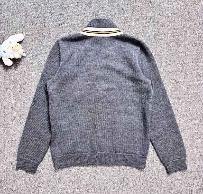 Gucci Gucci Grey Bee Knit Cardigan Size M-2506 Size US M / EU 48-50 / 2 - 2 Thumbnail