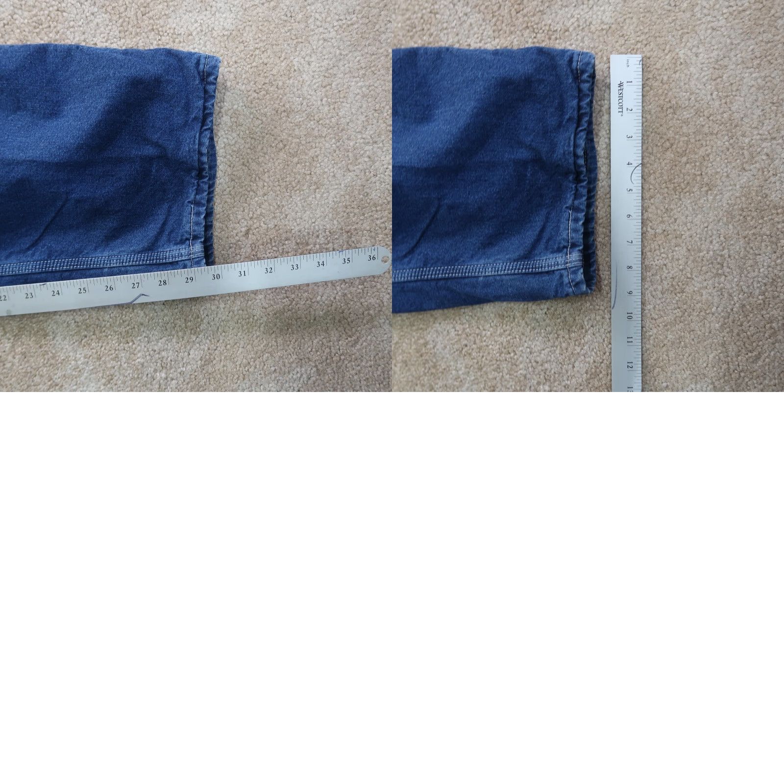 Carhartt VINTAGE Carhartt Jeans Flannel Lined 42x30 Blue Denim Men Carpentry Workwear 5-Pocket Pattern Solid Mid Rise Relaxed Denim Jeans Men US Size US 42 / EU 58 - 9 Thumbnail
