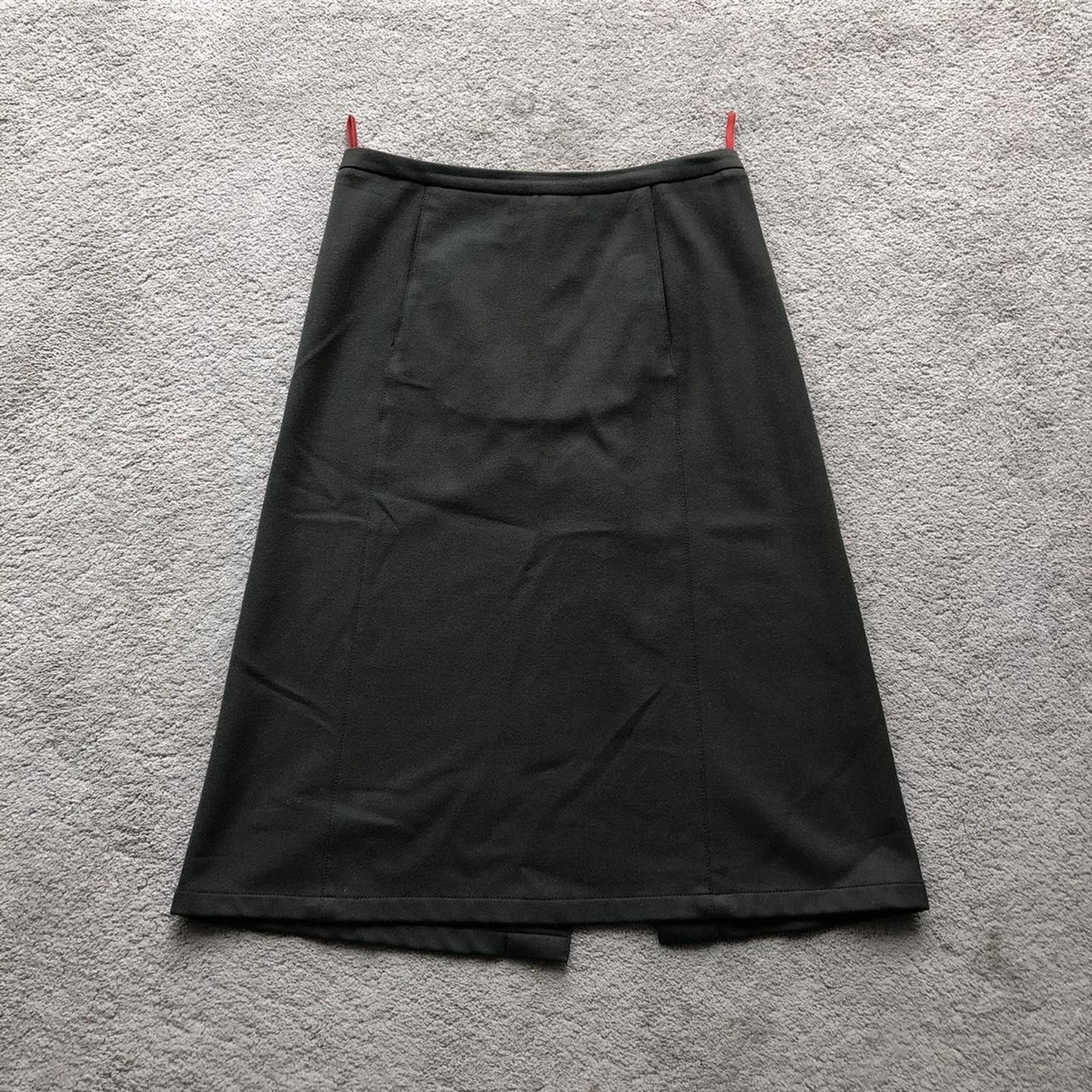 Prada Vintage Prada Wool Midi Skirt Size 28" / US 6 / IT 42 - 1 Thumbnail