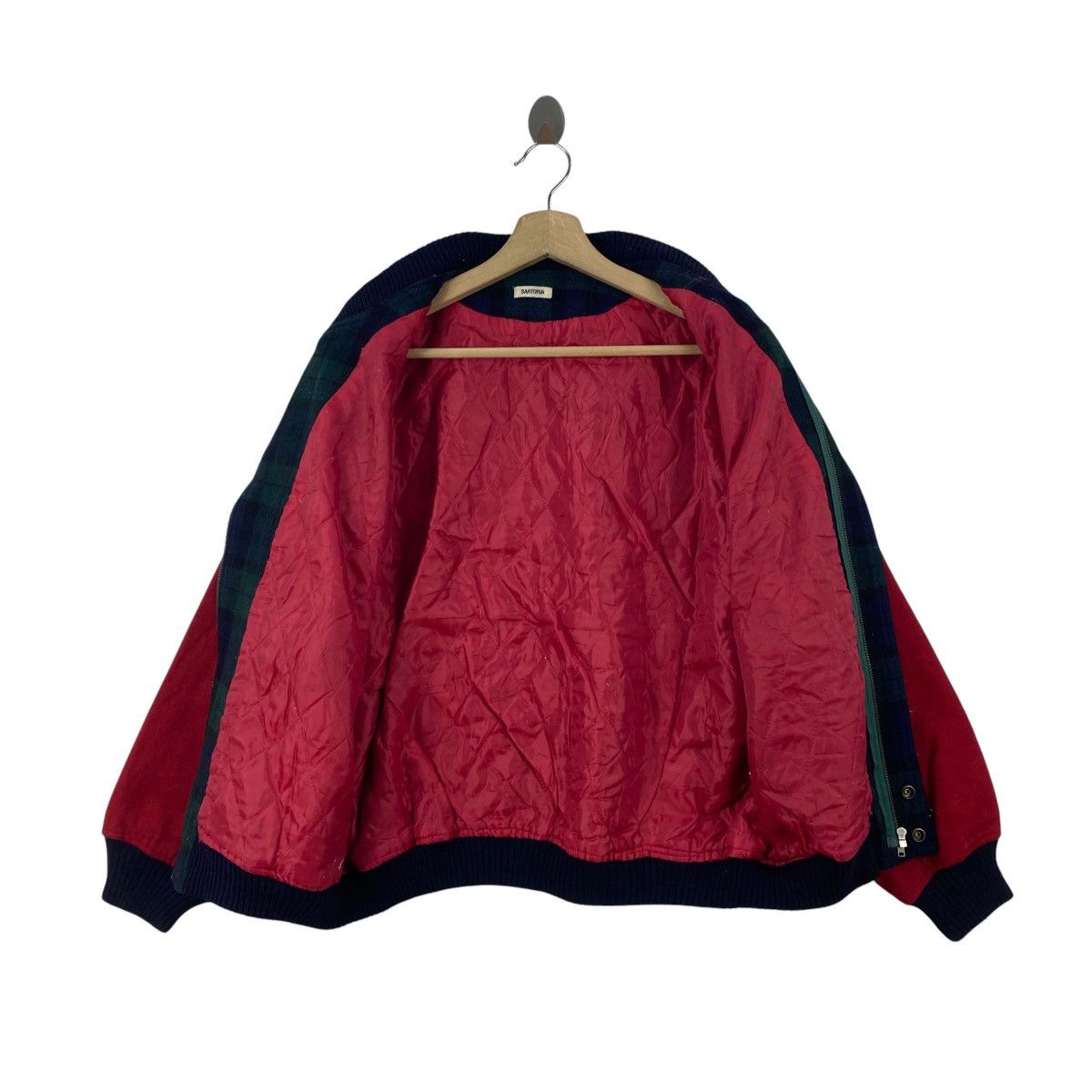 Vintage Vintage SARTORIA Plaid Bomber Jacket Sleeve Varsity Style Size US XL / EU 56 / 4 - 6 Thumbnail