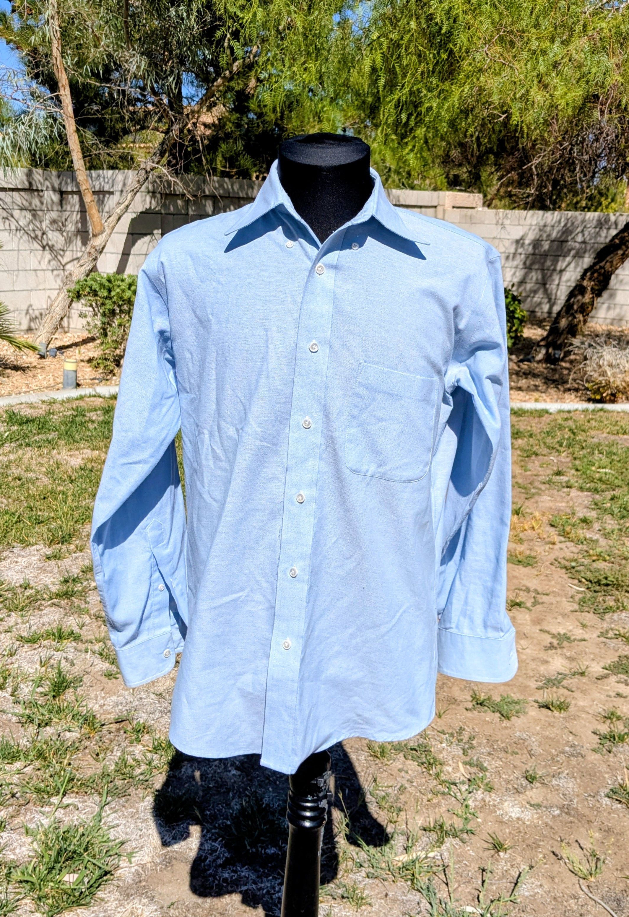 Stafford Stafford Wrinkle Free Cotton Poly Oxford Button Pocket Shirt Size US M / EU 48-50 / 2 - 1 Thumbnail